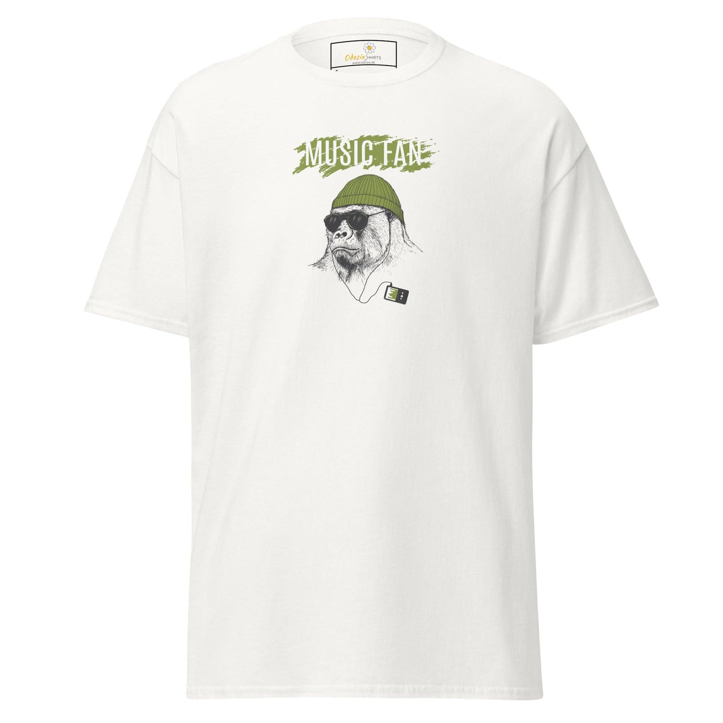 Unisex classic t-shirt - WILD LIFE MUSIC GORILLA - REGULAR - White / S