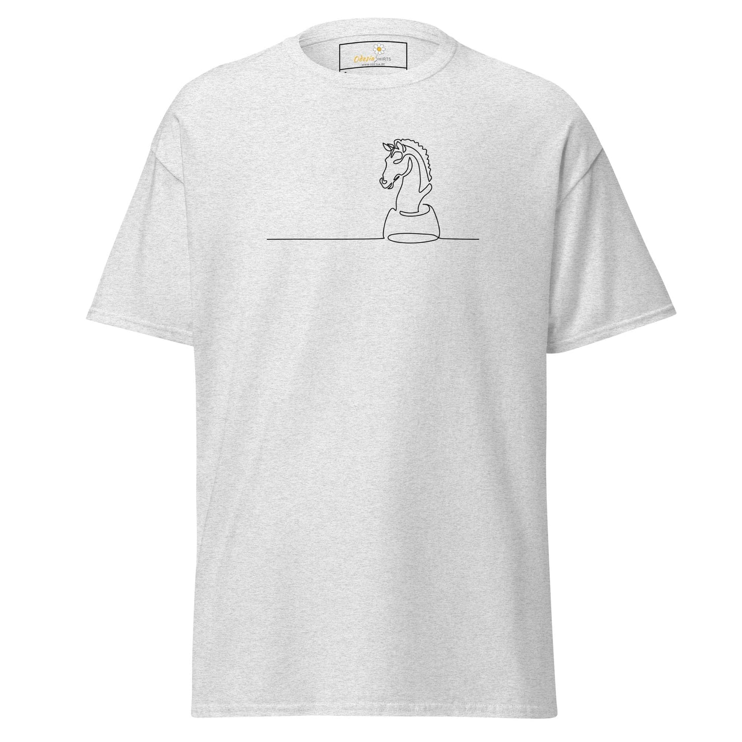 Unisex classic t-shirt - SPORT CHESS HORSE - REGULAR - Ash / S