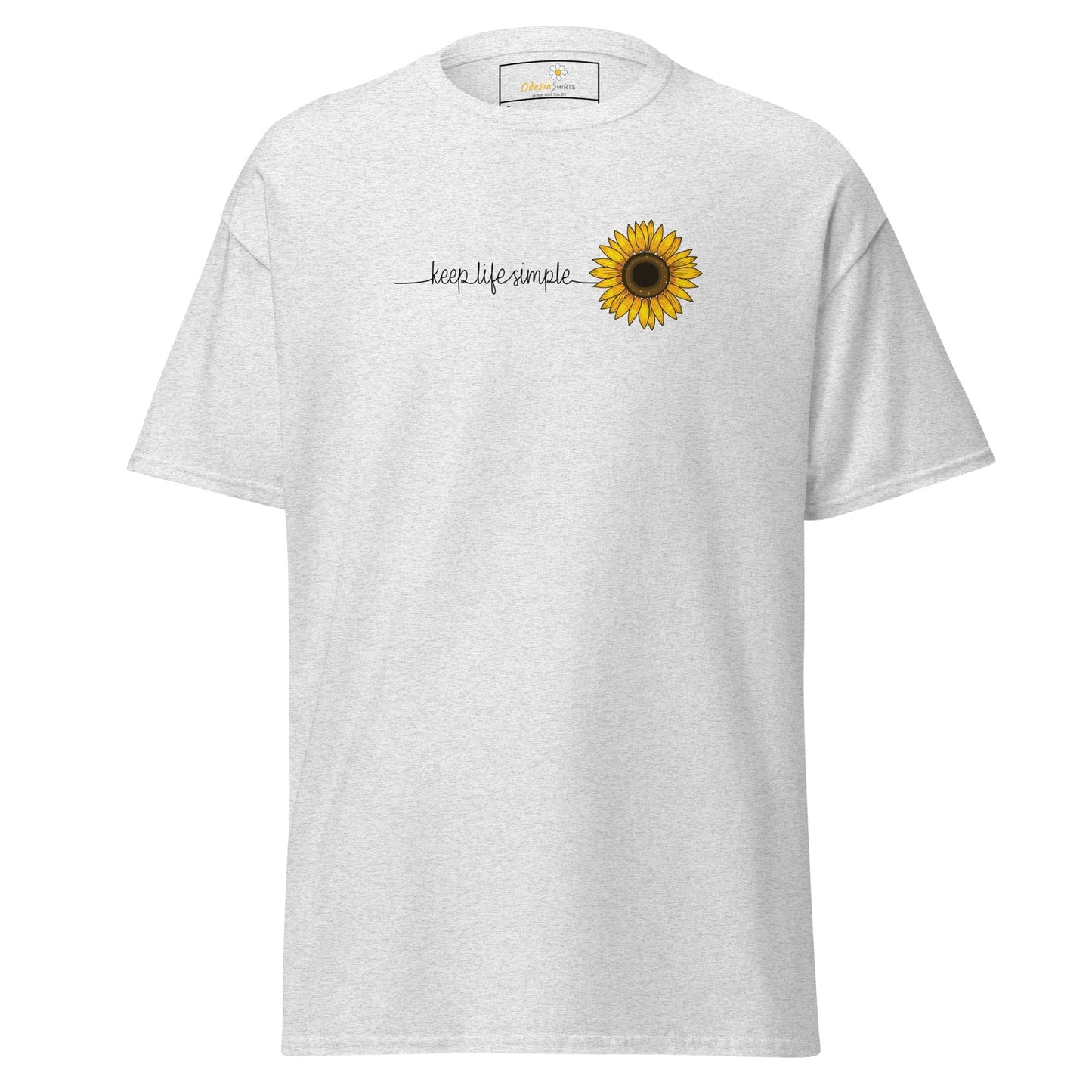 Unisex classic t-shirt - NATURE LIFE SIMPLE FLOWER - REGULAR - Ash / S