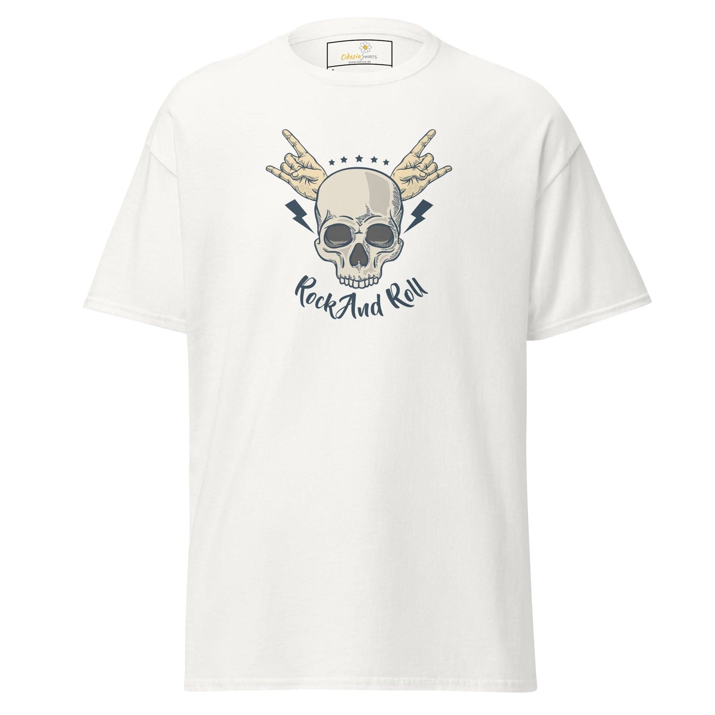 White T-shirt with skull graphic from T-SHIRT DESIGN TEE for Men and Women S to XL