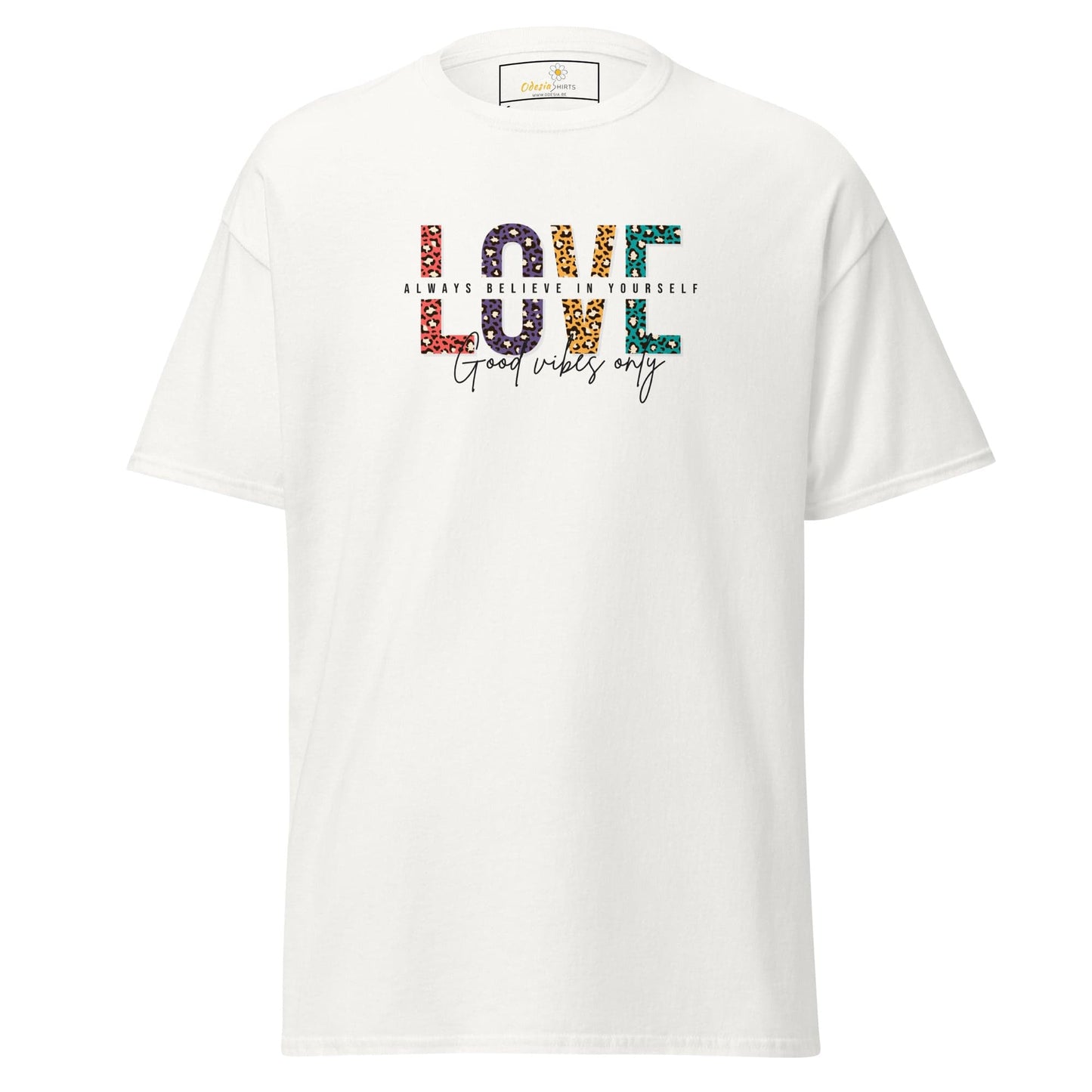 Unisex classic t-shirt - TEXT LOVE YOURSELF - REGULAR - White / S