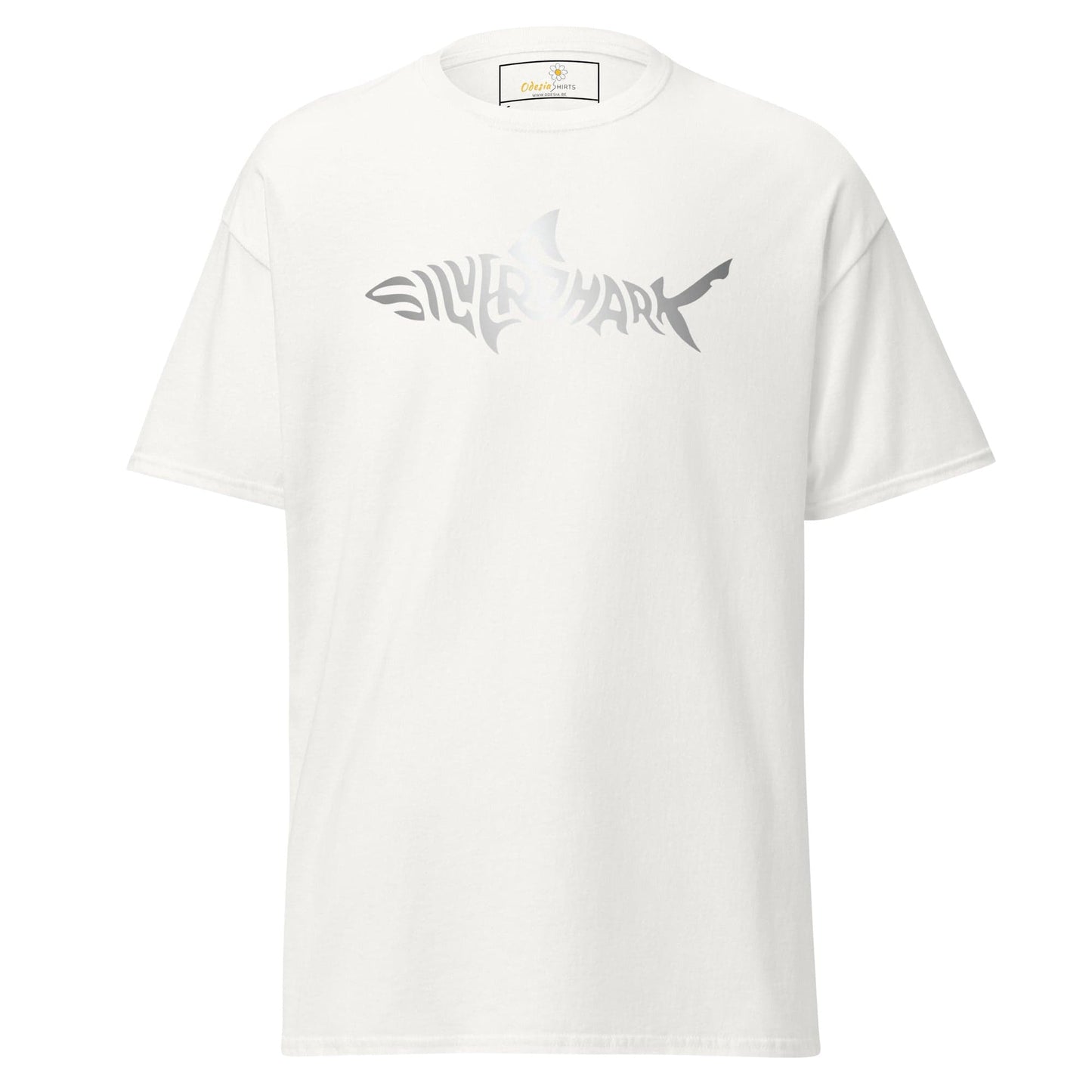 White T-shirt with shark graphic from T-SHIRT DESIGN TEE for Men and Women S-XL