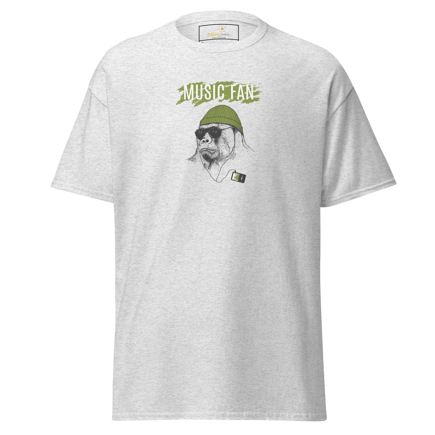 Unisex classic t-shirt - WILD LIFE MUSIC GORILLA - REGULAR - Ash / S