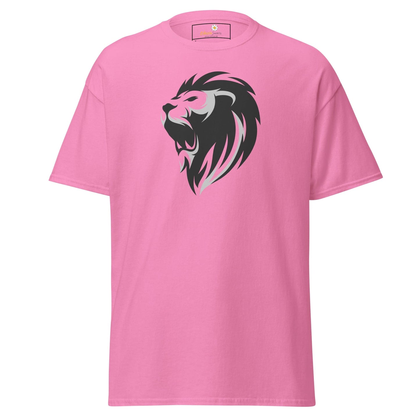Unisex classic tee - WILD LIFE LION HEAD GREY - REGULAR - Azalea / S