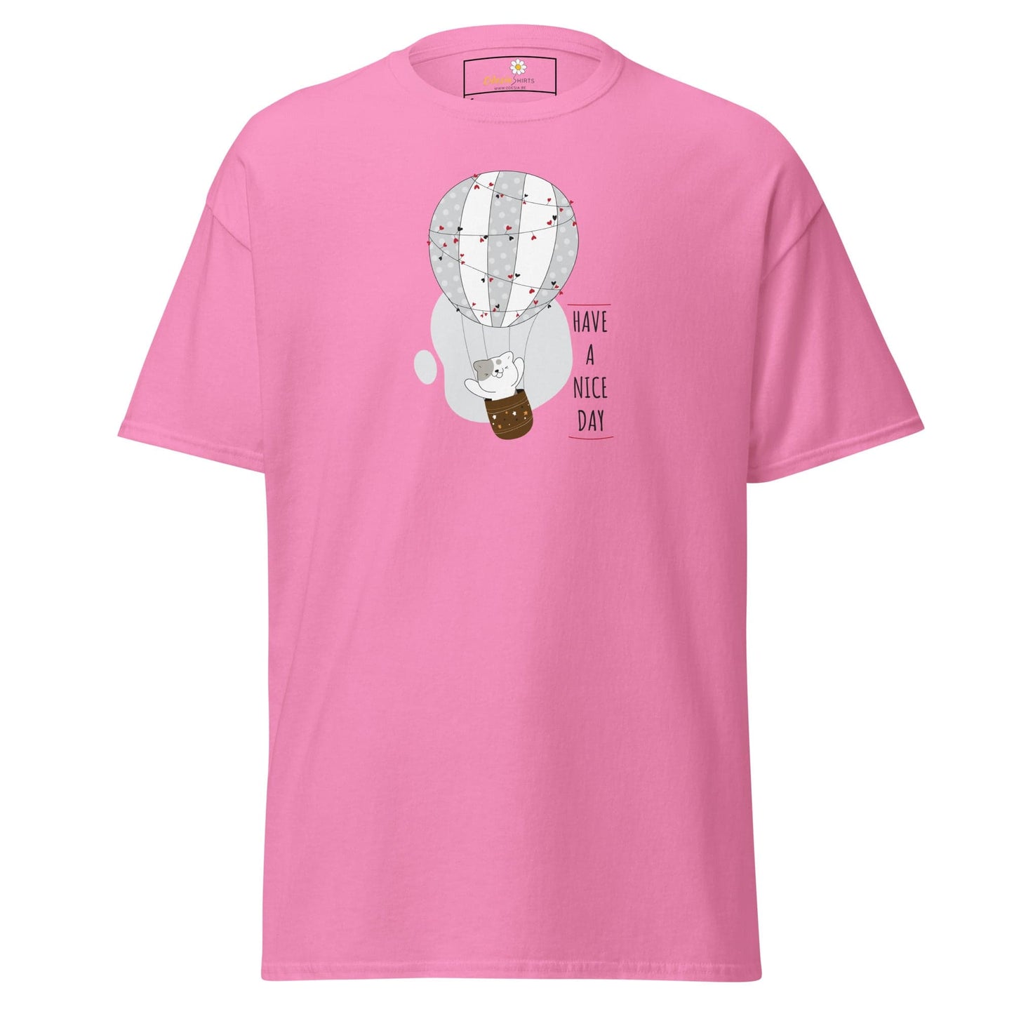 Unisex classic tee - ANIMALS CAT LUFTBALLON - REGULAR - Azalea / S
