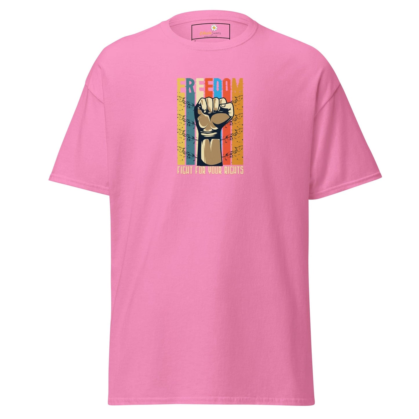 Unisex classic tee - MISC FIGHT FOR FREEDOM - REGULAR - Azalea / S