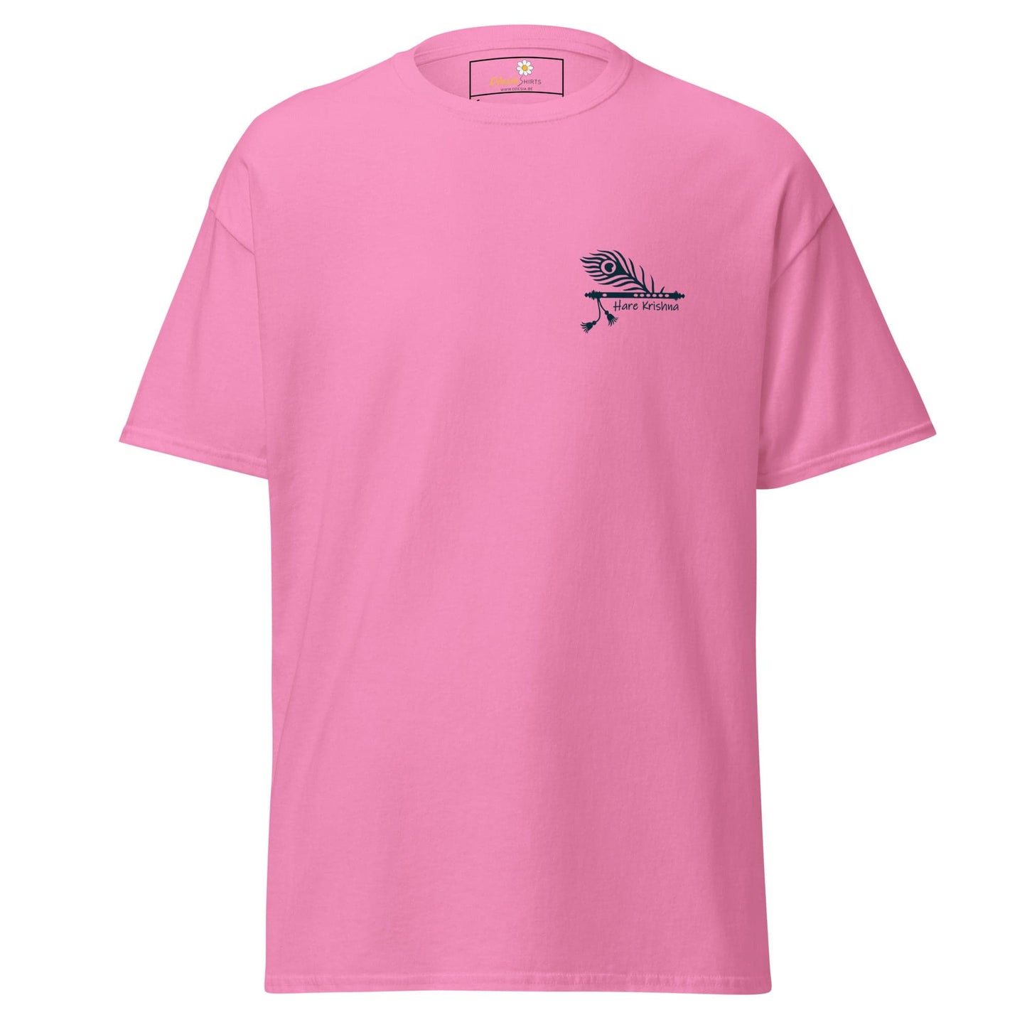 Unisex classic tee - SPIRITUAL KRISHNA’S FLUTE POCKET - REGULAR - Azalea / S