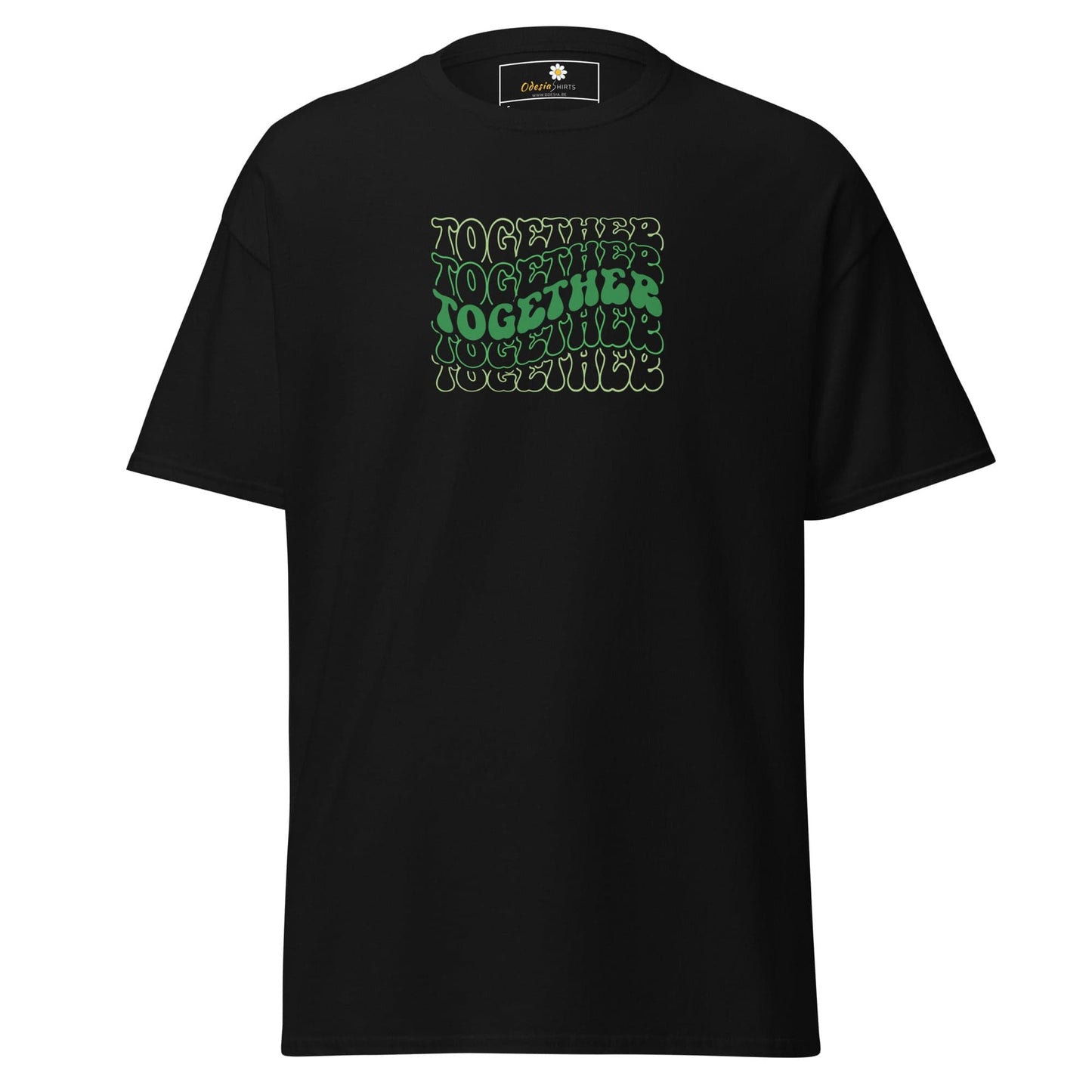 Unisex classic tee - TEXT POSITIVE TOGETHER - REGULAR - Black / S