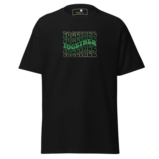 Unisex classic tee - TEXT POSITIVE TOGETHER - REGULAR - Black / S