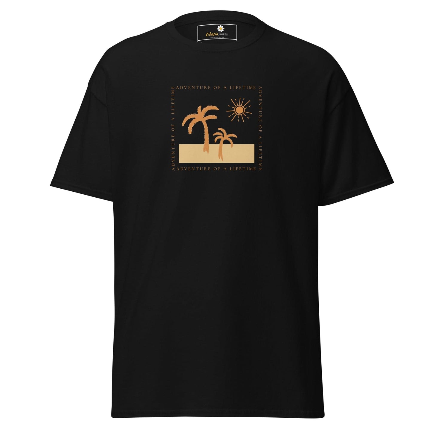 Unisex classic t-shirt - SUMMER PARADISE TREE SUN - REGULAR - Black / S
