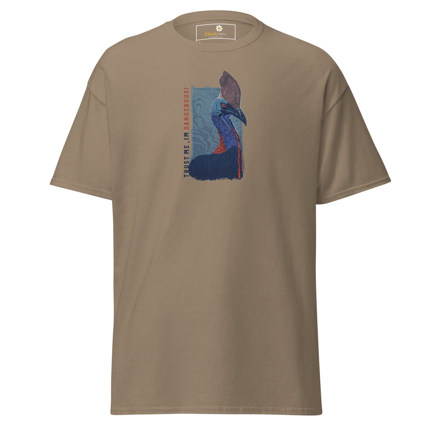 Unisex classic t-shirt - WILD LIFE DANGEROUS - REGULAR - Brown Savana / S