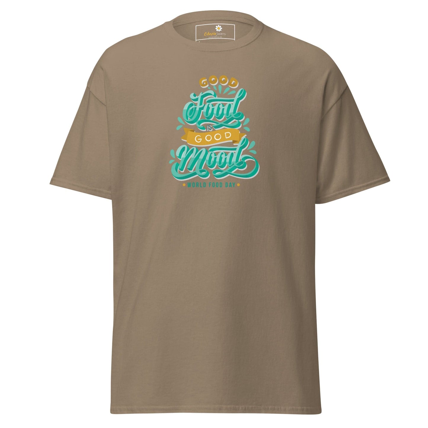 Unisex classic t-shirt - MISC GOOD FOOD GOOD MOOD - REGULAR - Brown Savana / S