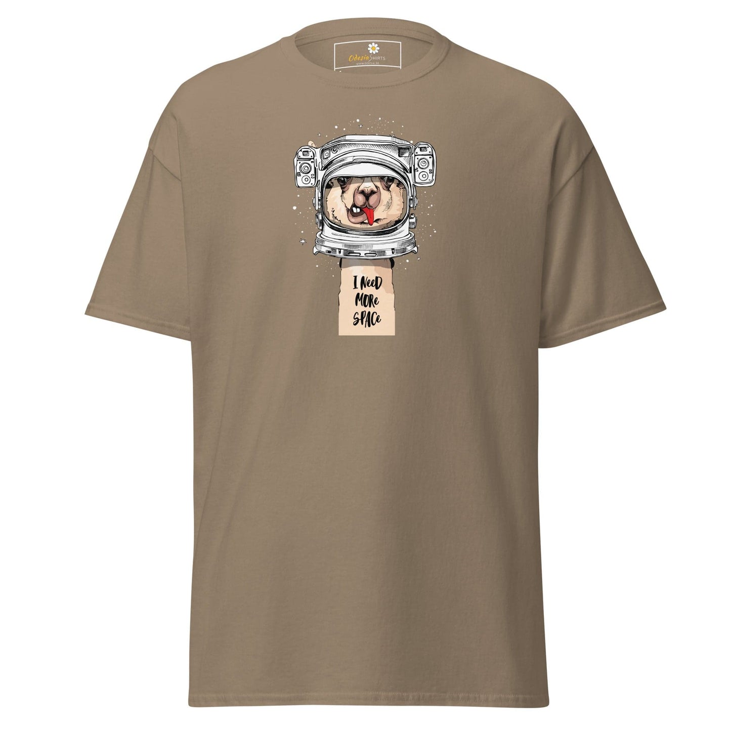Unisex classic t-shirt - ASTRONAUT FUN LAMA SPACE - REGULAR - Brown Savana / S