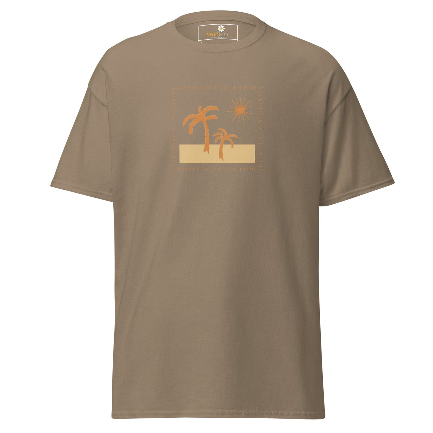 Unisex classic t-shirt - SUMMER PARADISE TREE SUN - REGULAR - Brown Savana / S