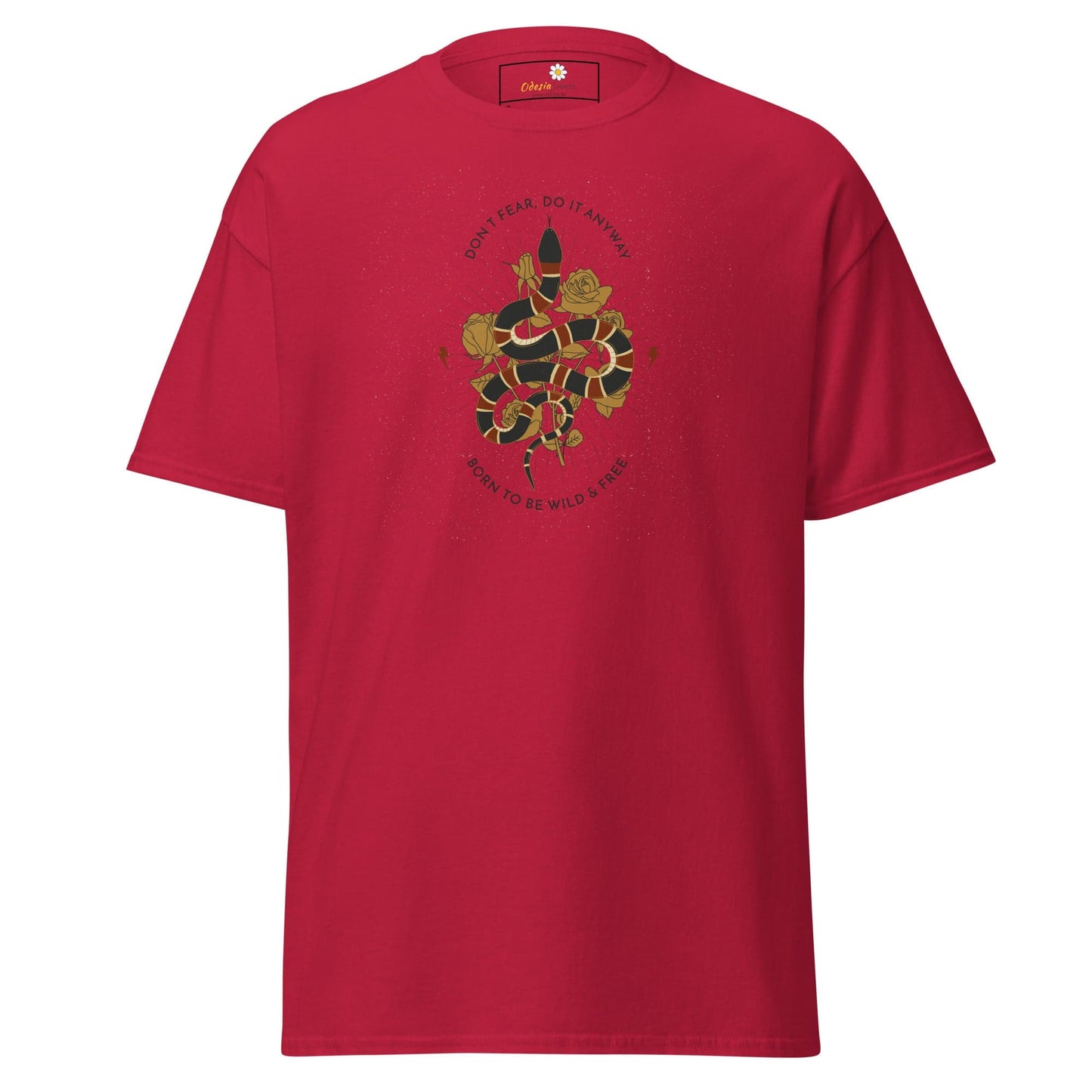 Unisex classic t-shirt - SNAKE TO BE WILD - REGULAR - Cardinal / S