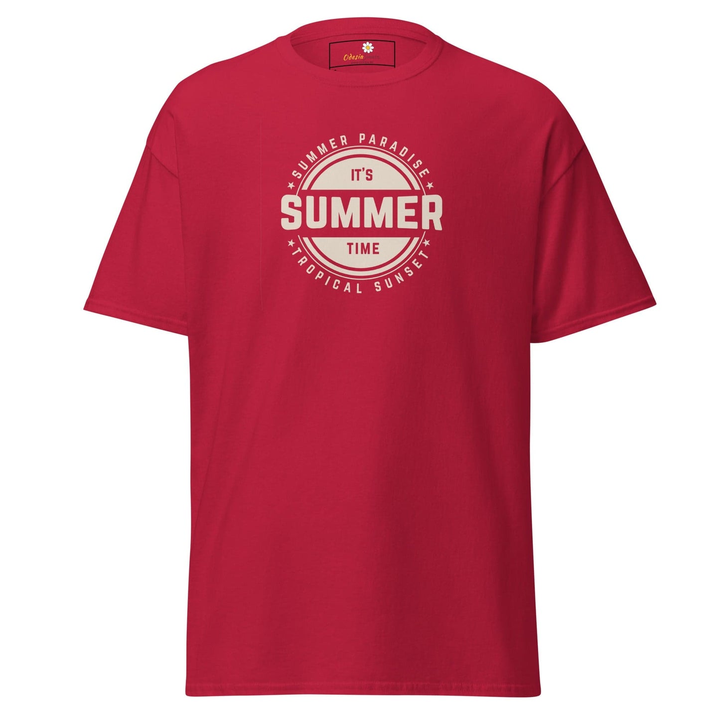 Unisex classic t-shirt - SUMMER TROPICAL - REGULAR - Cardinal / S