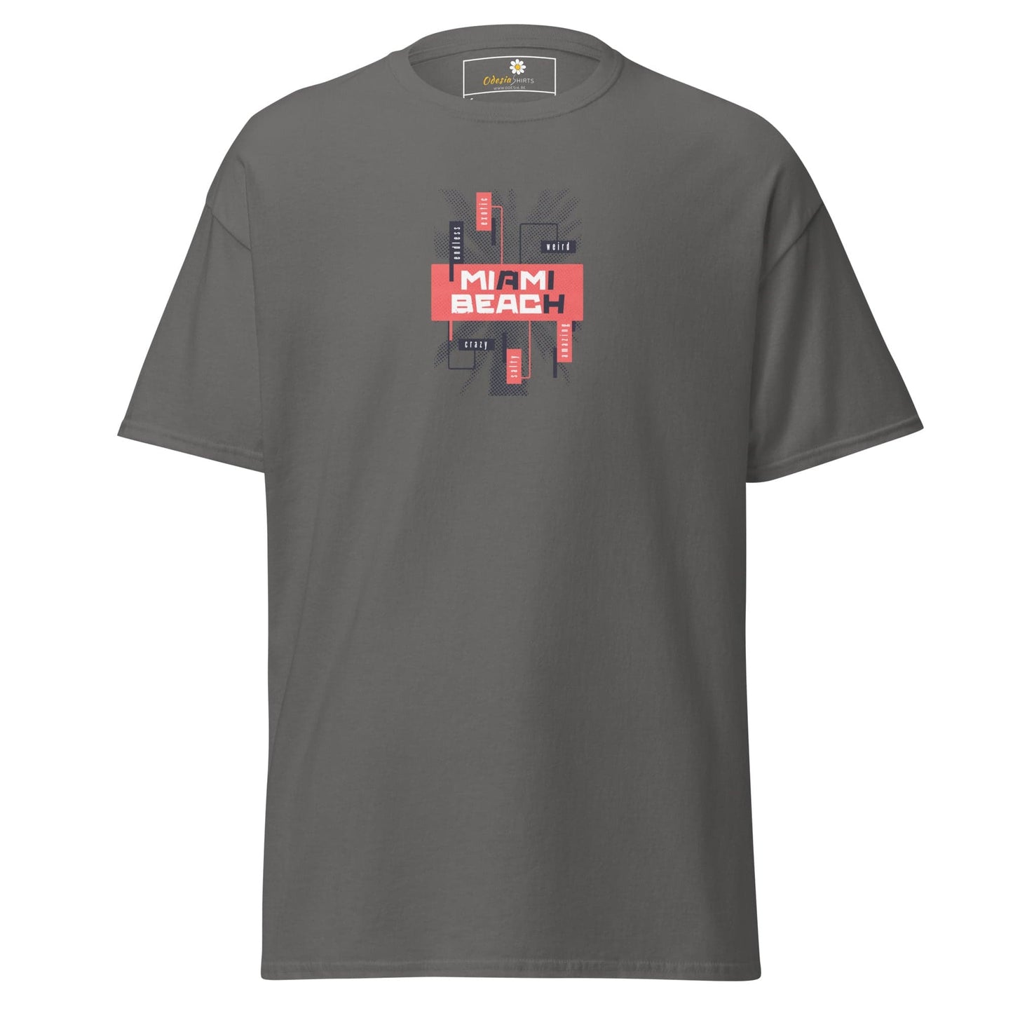 Unisex classic tee - COUNTRY SUMMER MIAMI BEACH - REGULAR - Charcoal / S