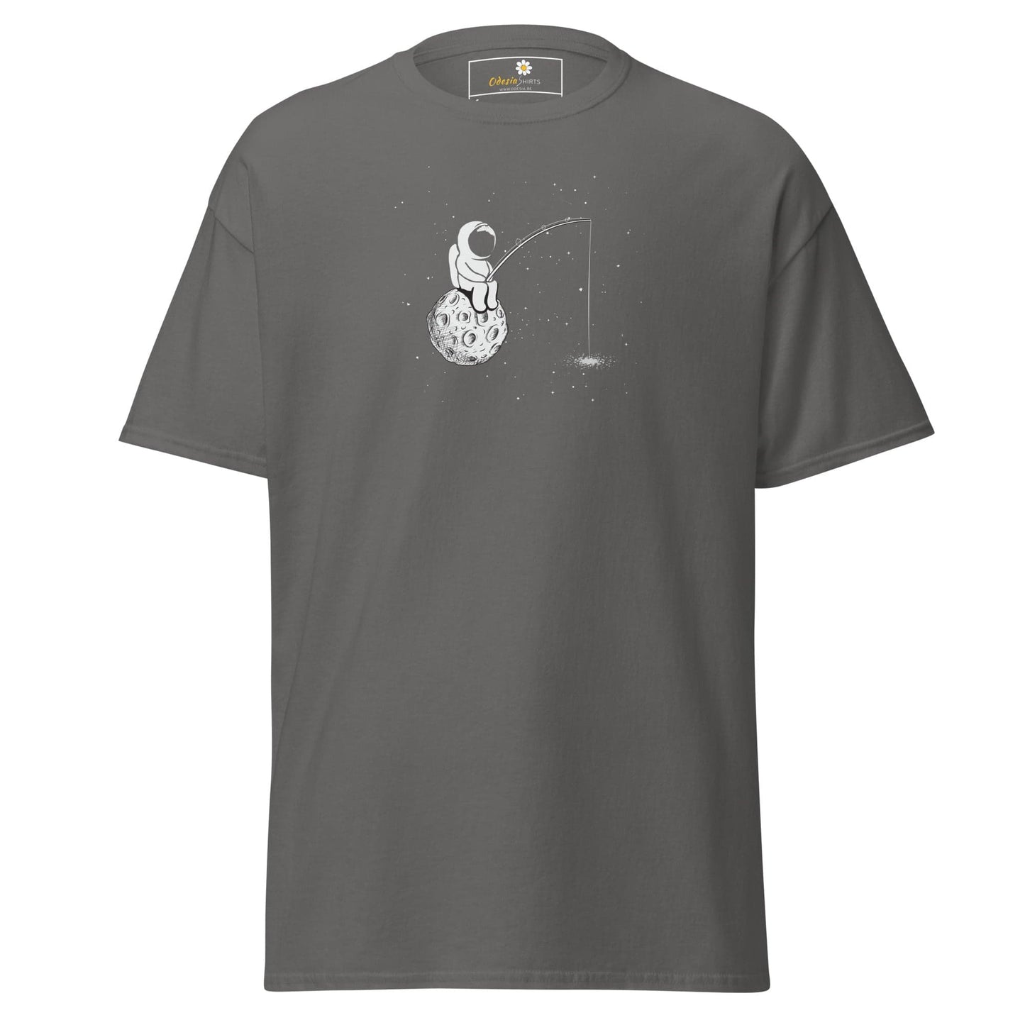 Unisex classic t-shirt - ASTRONAUT FISHING - REGULAR - Charcoal / S