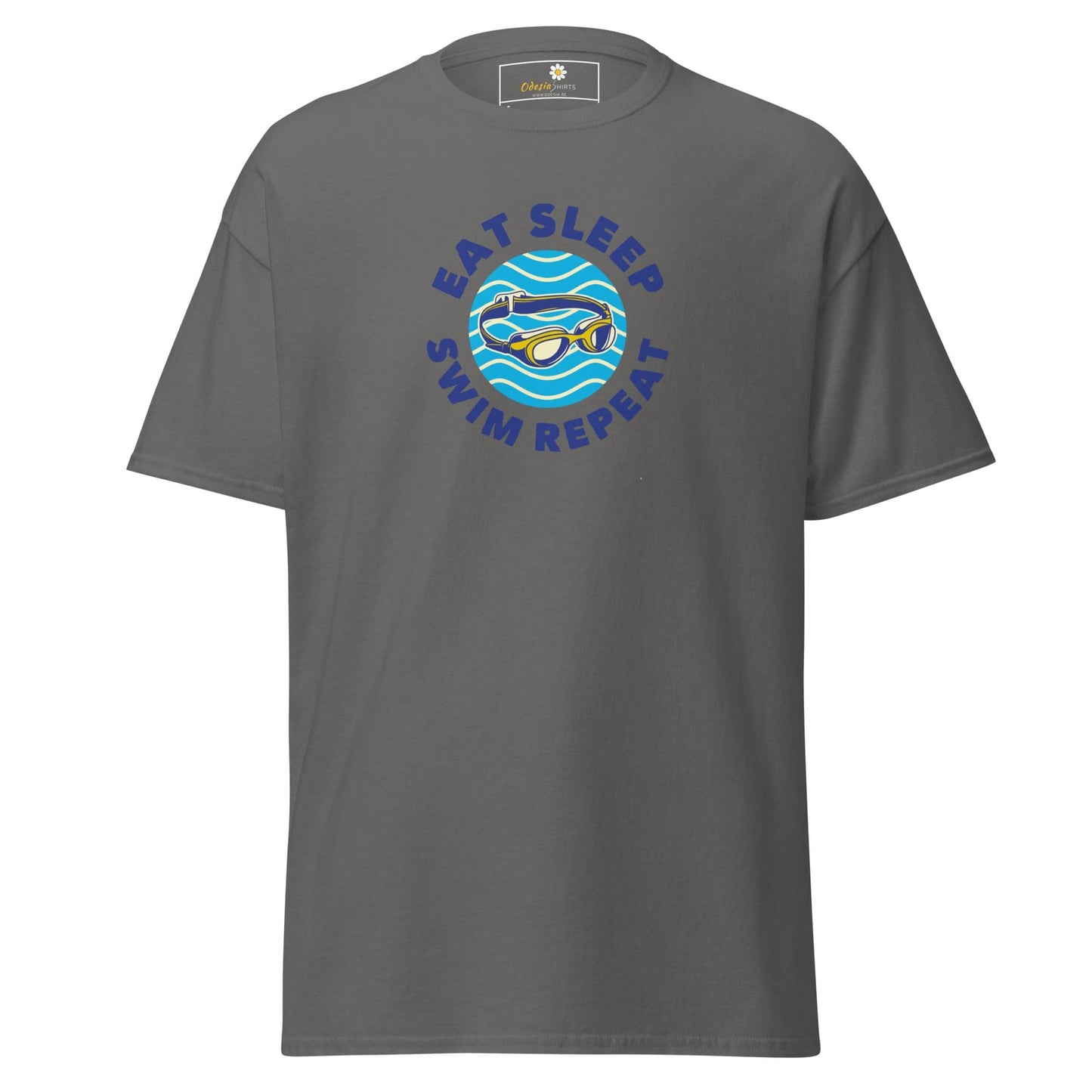 Unisex classic t-shirt - SPORT EAT SWIM SLEEP - REGULAR - Charcoal / S