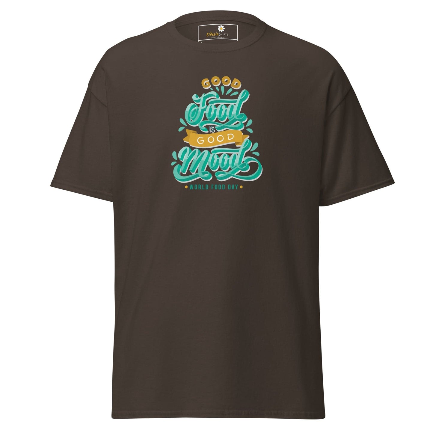 Unisex classic t-shirt - MISC GOOD FOOD GOOD MOOD - REGULAR - Dark Chocolate / S