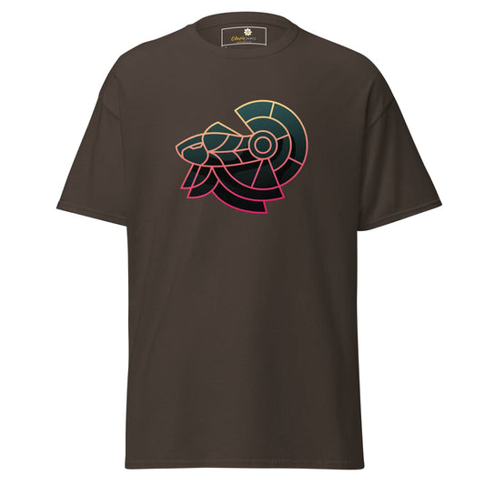 Unisex classic tee - ABSTRACT HERMIT - REGULAR - Dark Chocolate / S