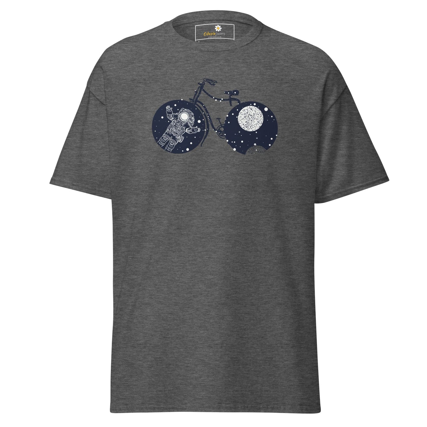Unisex classic t-shirt - ASTRONAUT BIKE - REGULAR - Dark Heather / S