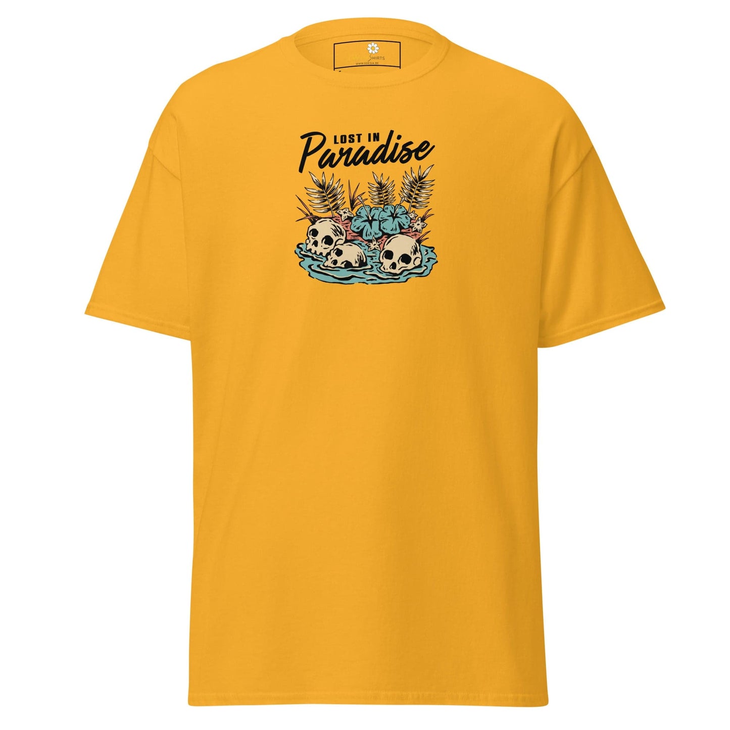 Unisex classic tee - SKULL LOST IN PARADISE - REGULAR - Gold / S