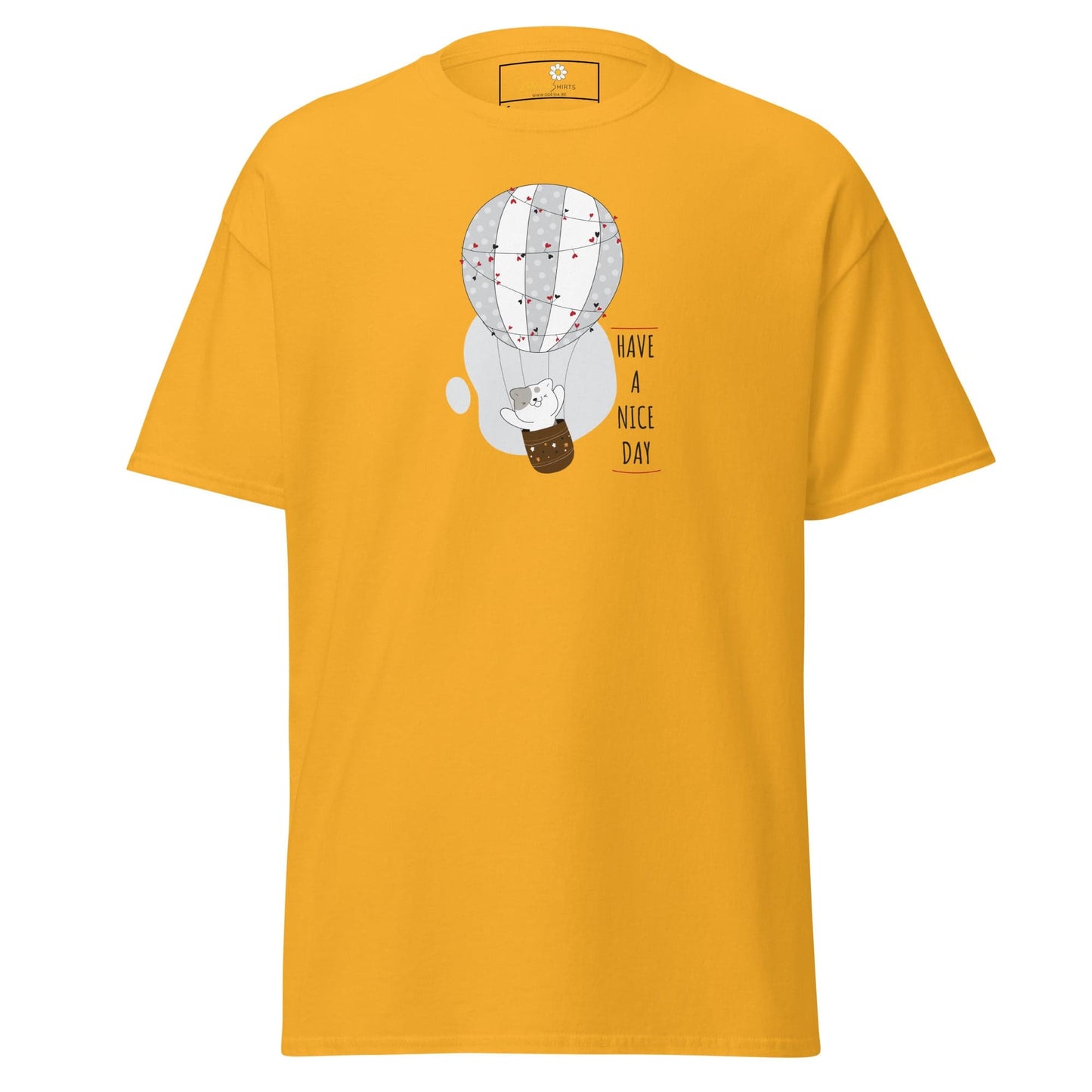 Unisex classic tee - ANIMALS CAT LUFTBALLON - REGULAR - Gold / S