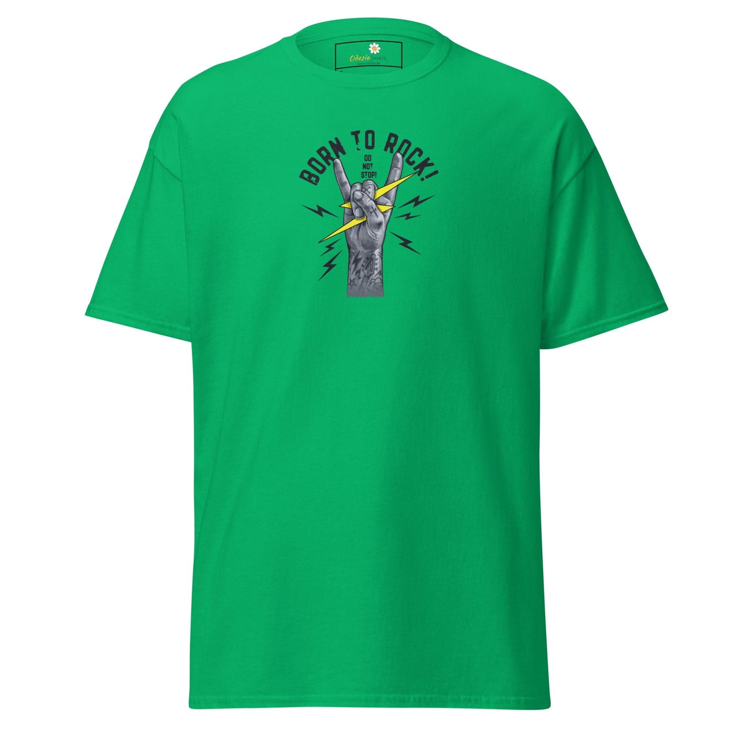 Unisex classic tee - MUSIC BORN TO ROCK - REGULAR - Irish Green / S