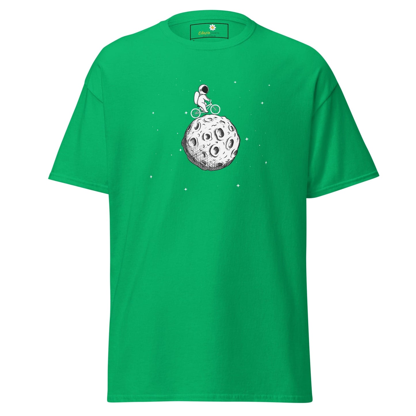 Unisex classic t-shirt - ASTRONAUT RIDING BIKE MOON - REGULAR - Irish Green / S