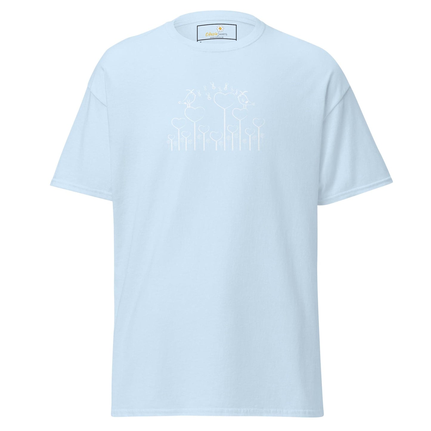 Unisex classic tee - NATURE BIRDS ON STICK - REGULAR - Light Blue / S