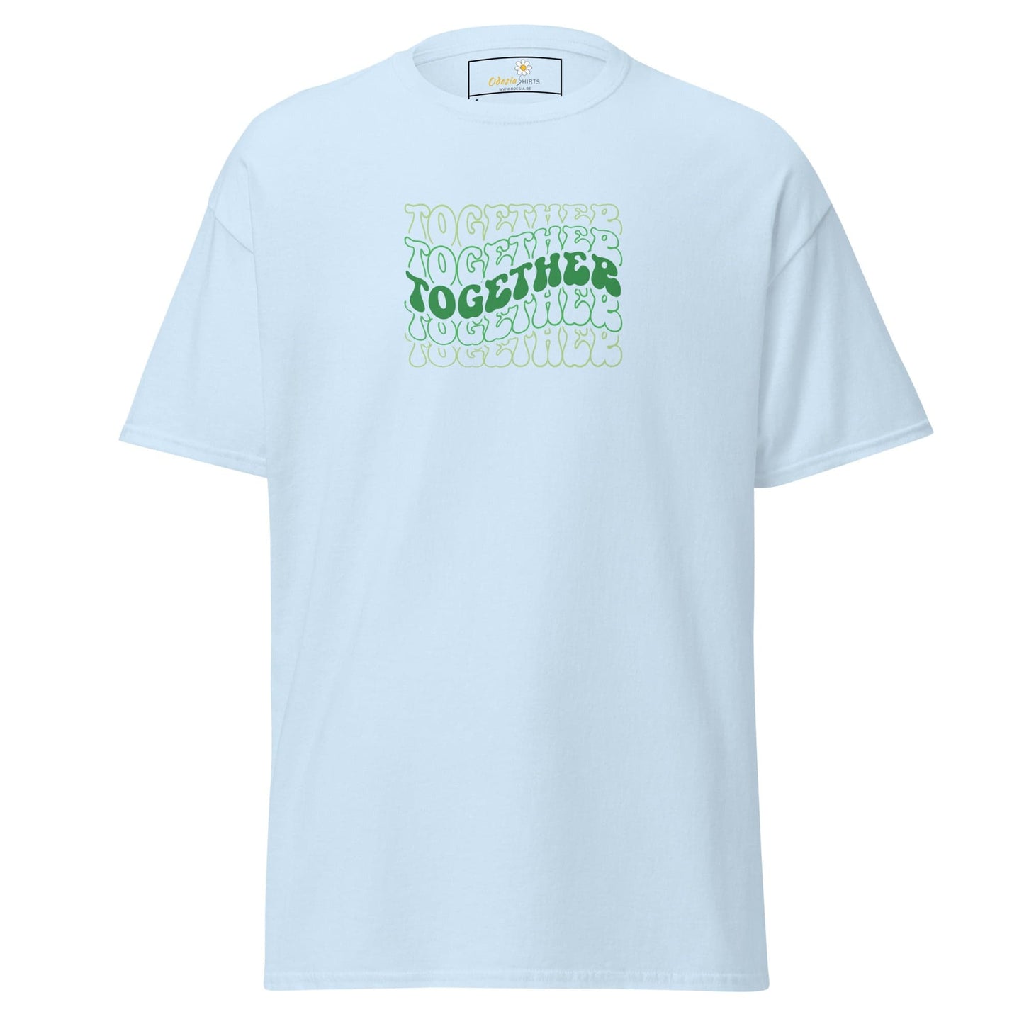 Unisex classic tee - TEXT POSITIVE TOGETHER - REGULAR - Light Blue / S