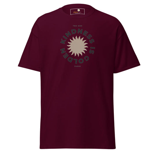 Unisex classic t-shirt - TEXT KINDNESS IS GOLDEN - REGULAR - Maroon / S