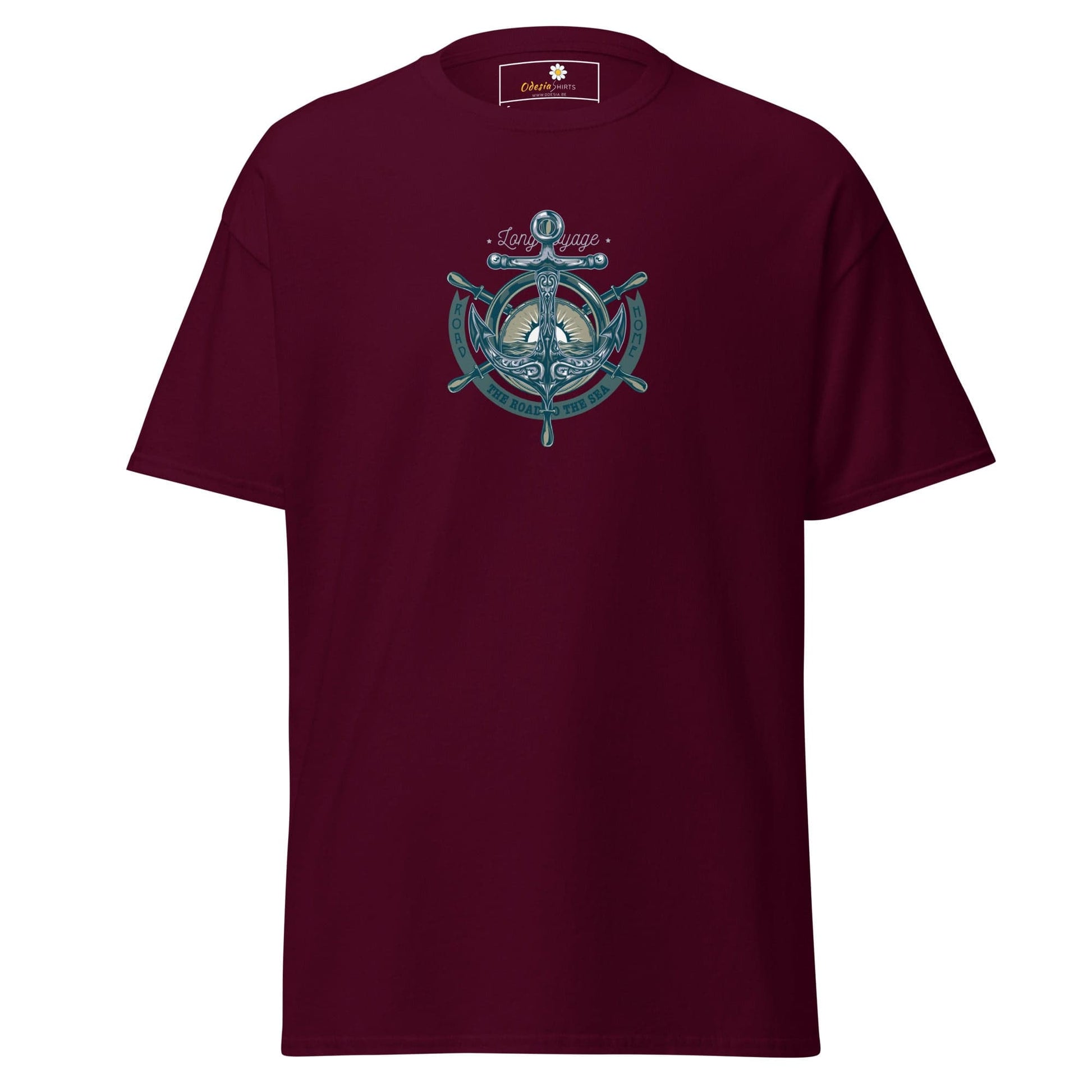 Unisex classic tee - MISC THE ROAR THE SEA - REGULAR - Maroon / S
