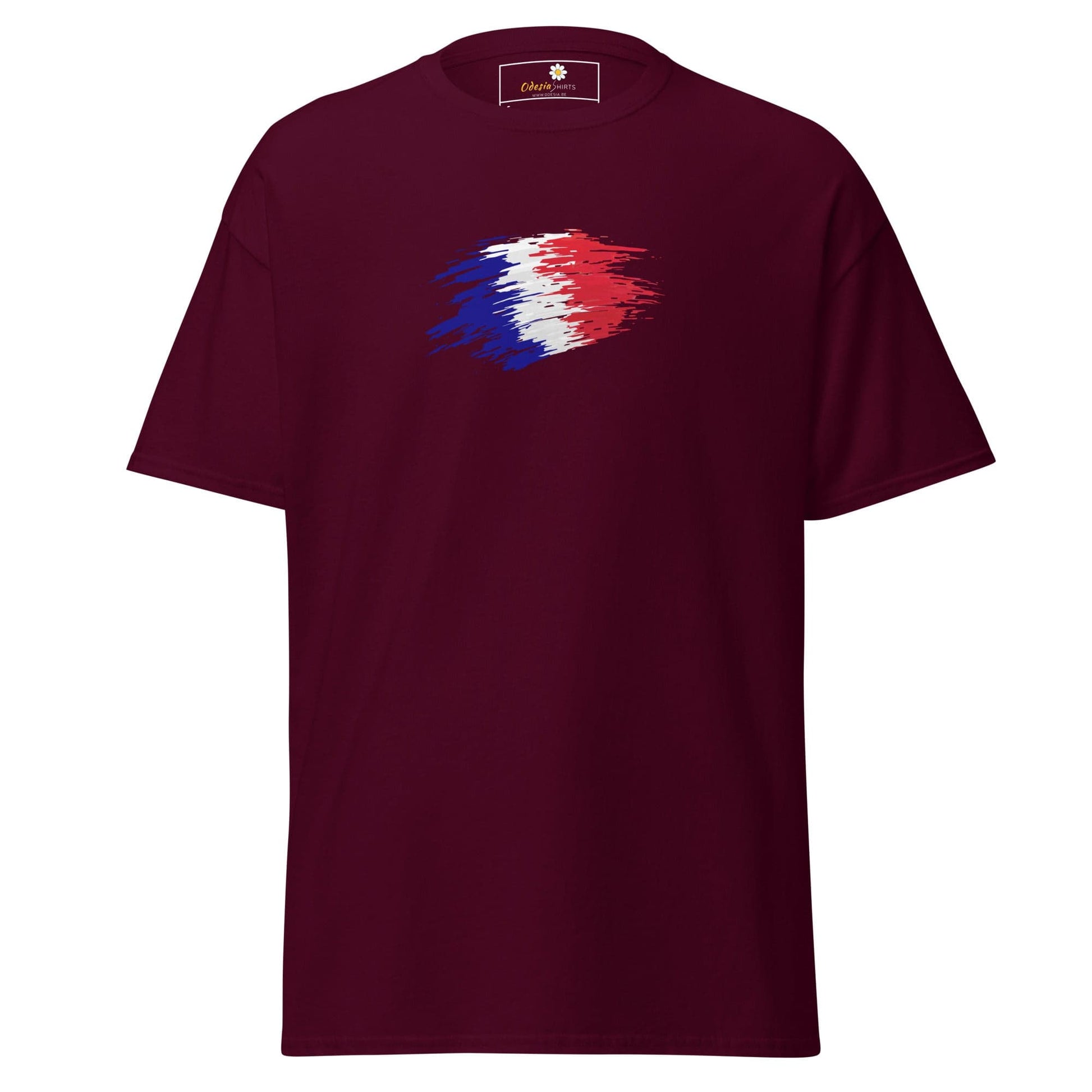 Unisex classic tee - COUNTRY FRANCE SHAPE - REGULAR - Maroon / S