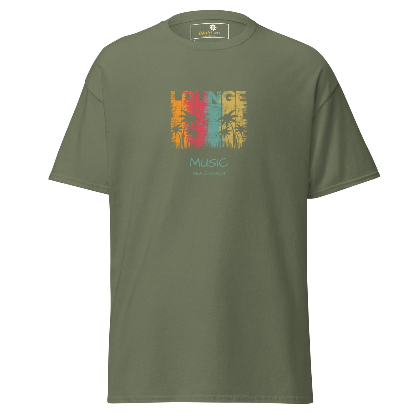 Unisex classic tee - MUSIC LOUNGE - REGULAR - Military Green / S