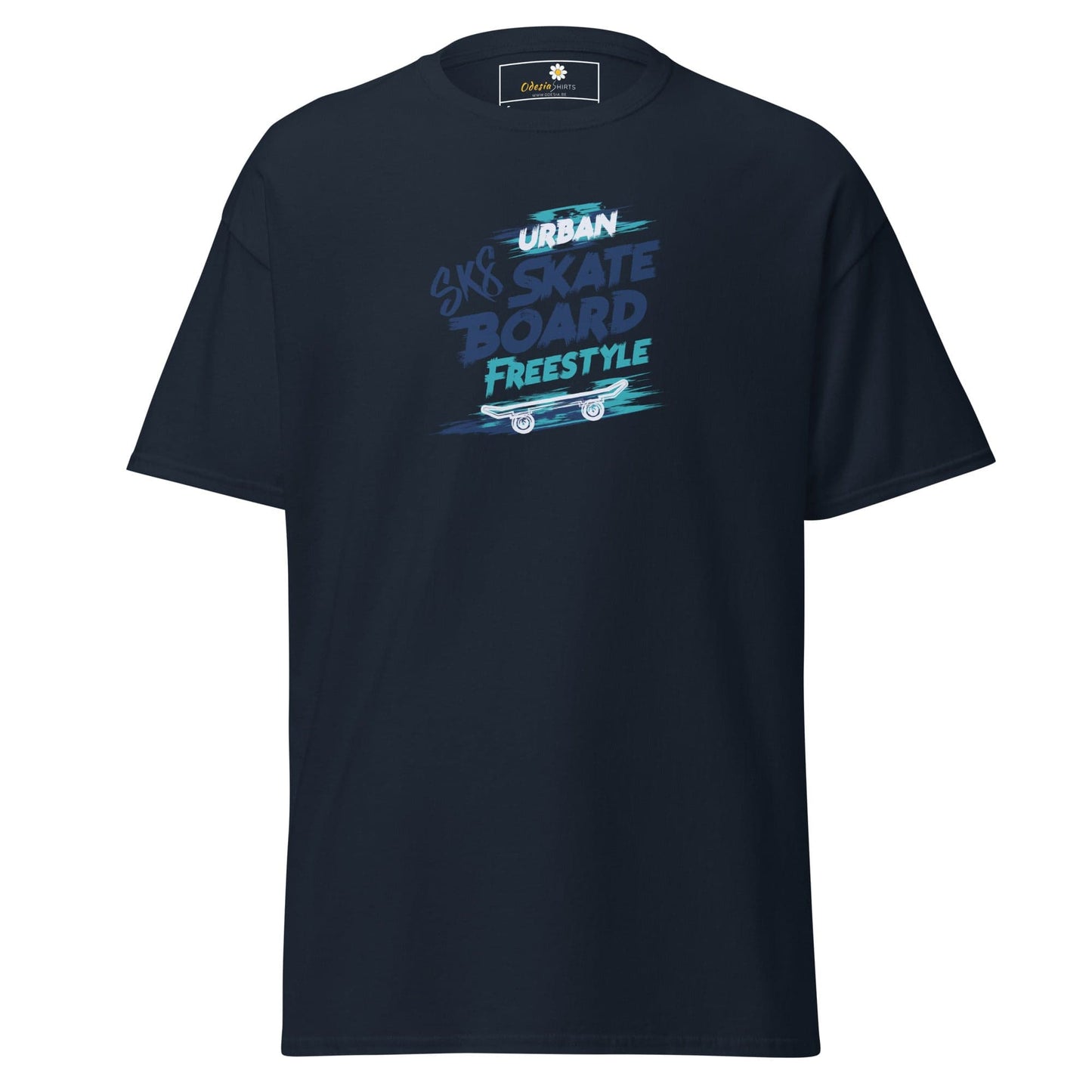 Unisex classic t-shirt - SPORT SKATEBOARD FREESTYLE - REGULAR - Navy / S