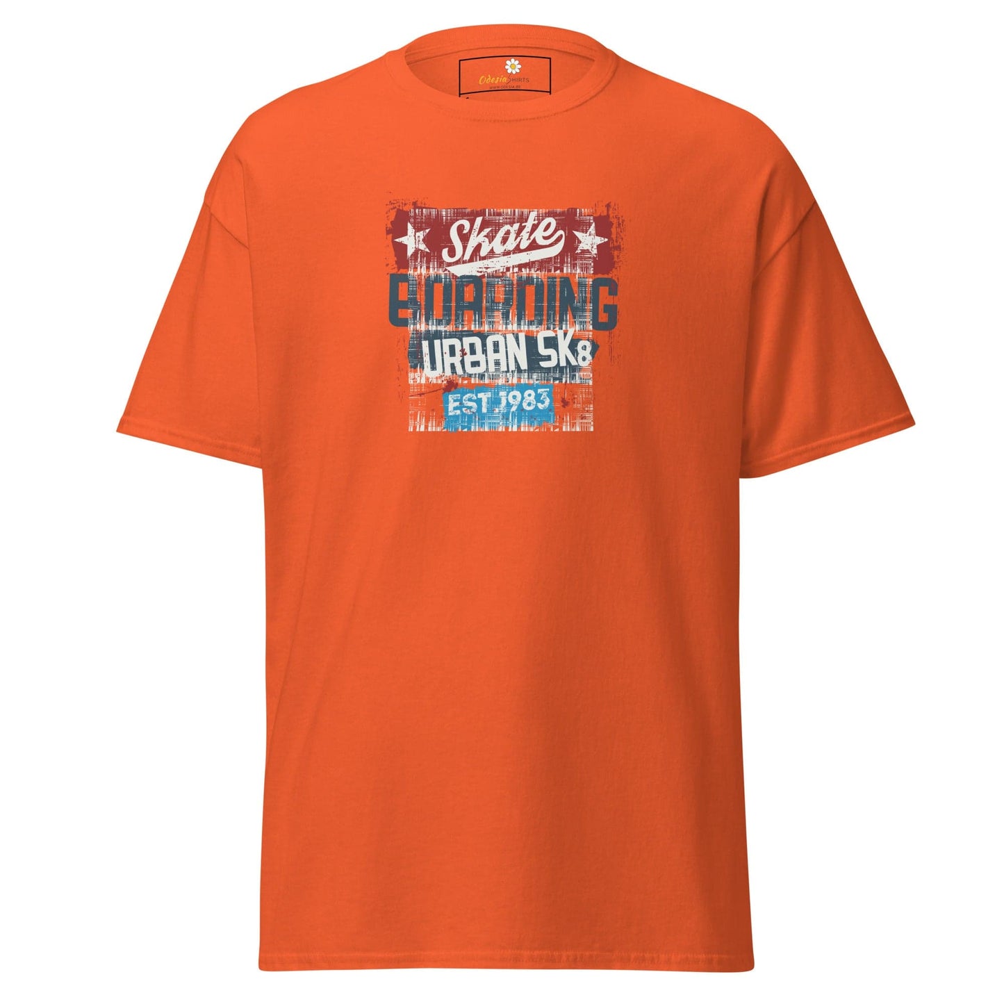 Unisex classic t-shirt - URBAN SKATE - REGULAR - Orange / S