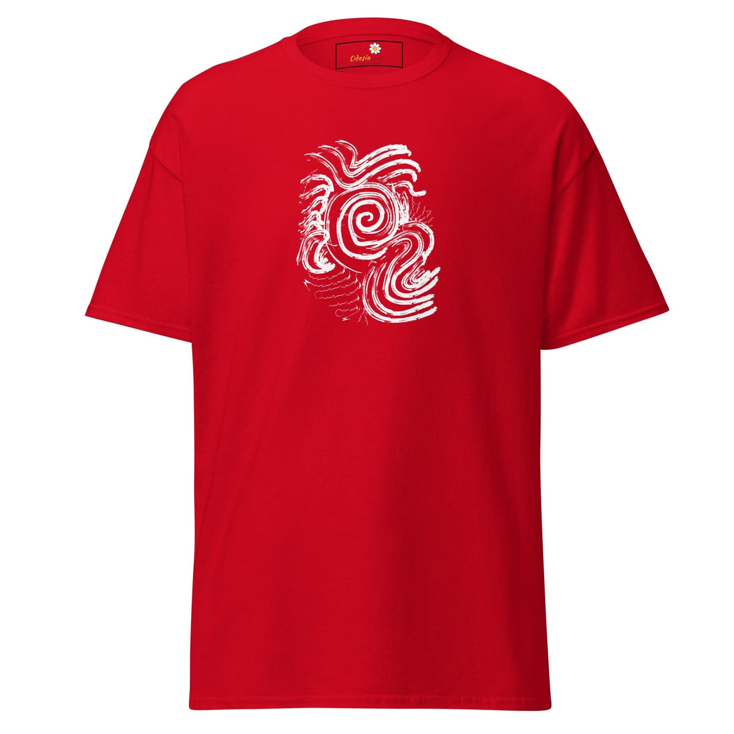 Unisex classic tee - ABSTRACT SUNLIGHT WAVES - REGULAR - Red / S