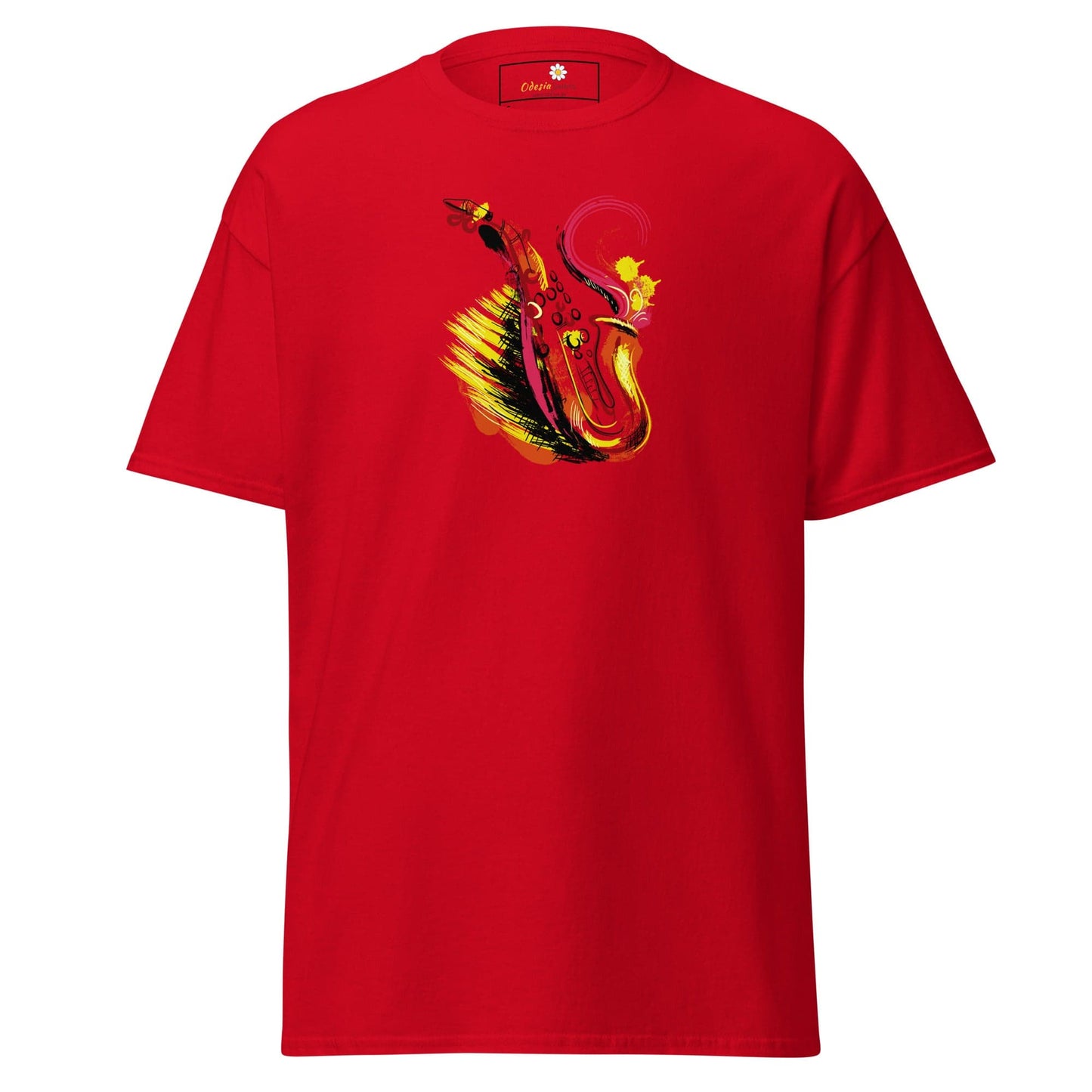 Unisex classic tee - MUSIC SAXOPHONE - REGULAR - Red / S
