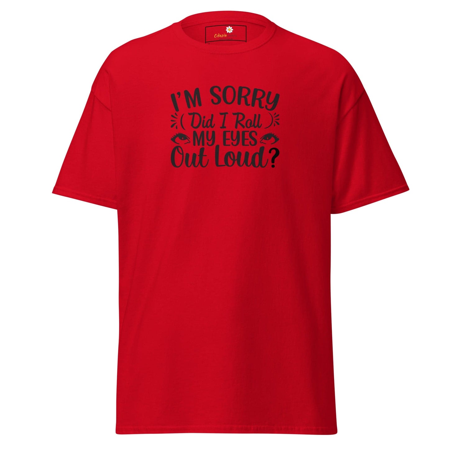 Unisex classic t-shirt - FUN TEXT DID I ROLL - REGULAR - Red / S