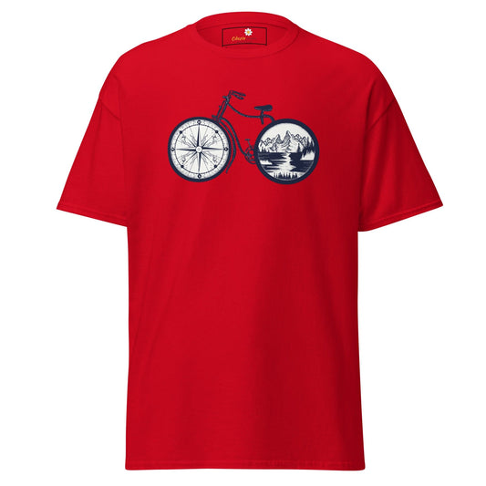 Unisex classic t-shirt - SPORT BIKE DIRECTION MOUNTAINS - REGULAR - Red / S