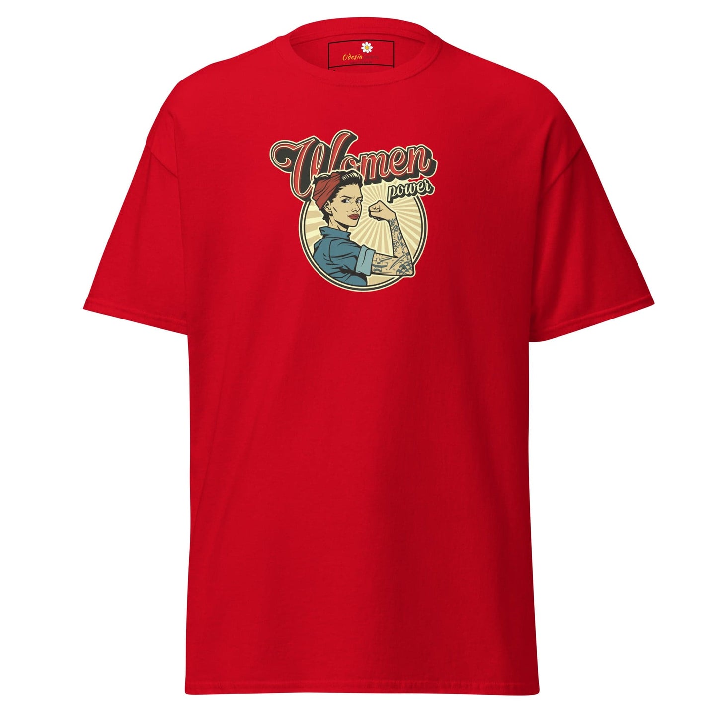 Unisex classic t-shirt - VINTAGE WOMEN POWER - REGULAR - Red / S