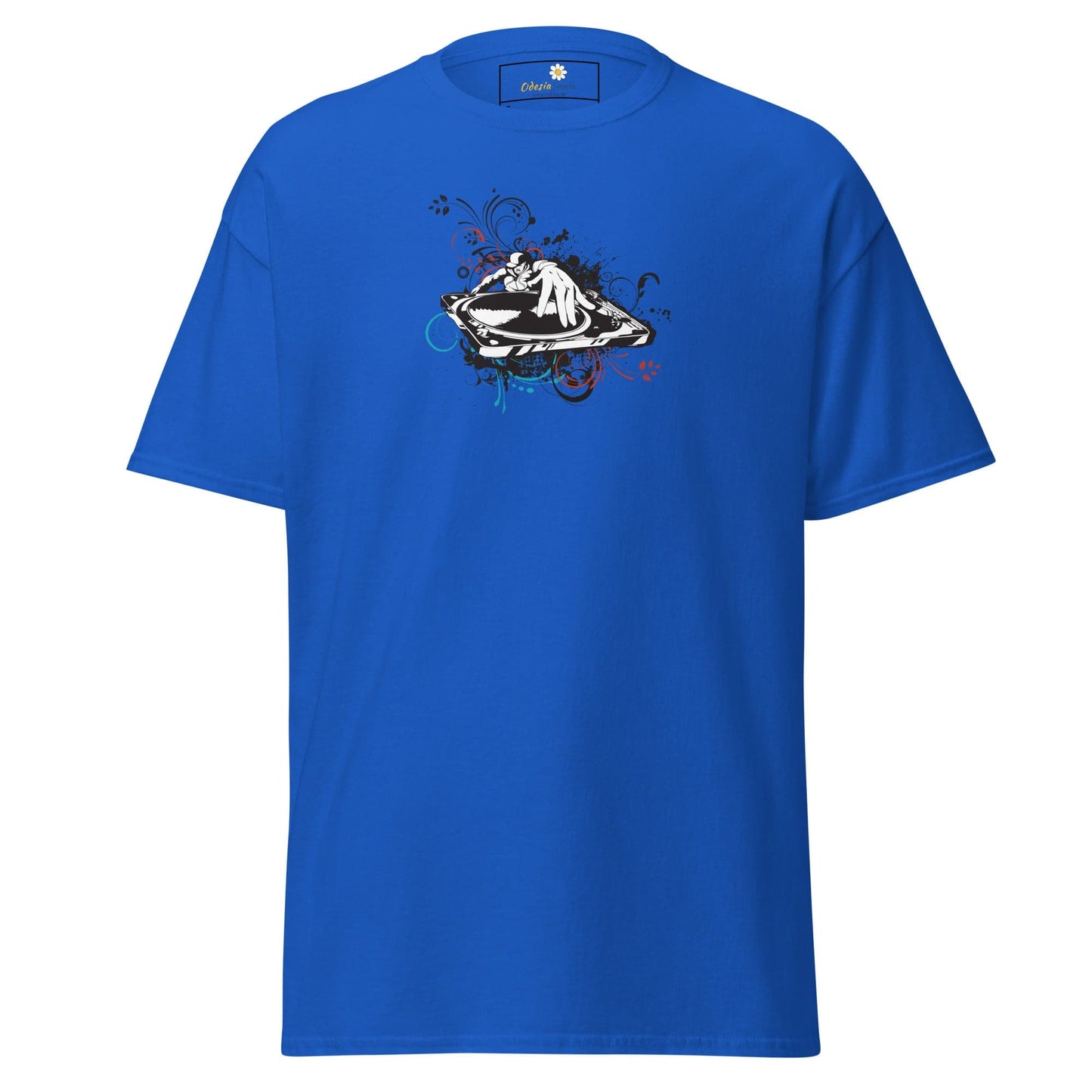 Unisex classic tee - MUSIC DISK JOCKEY - REGULAR - Royal / S