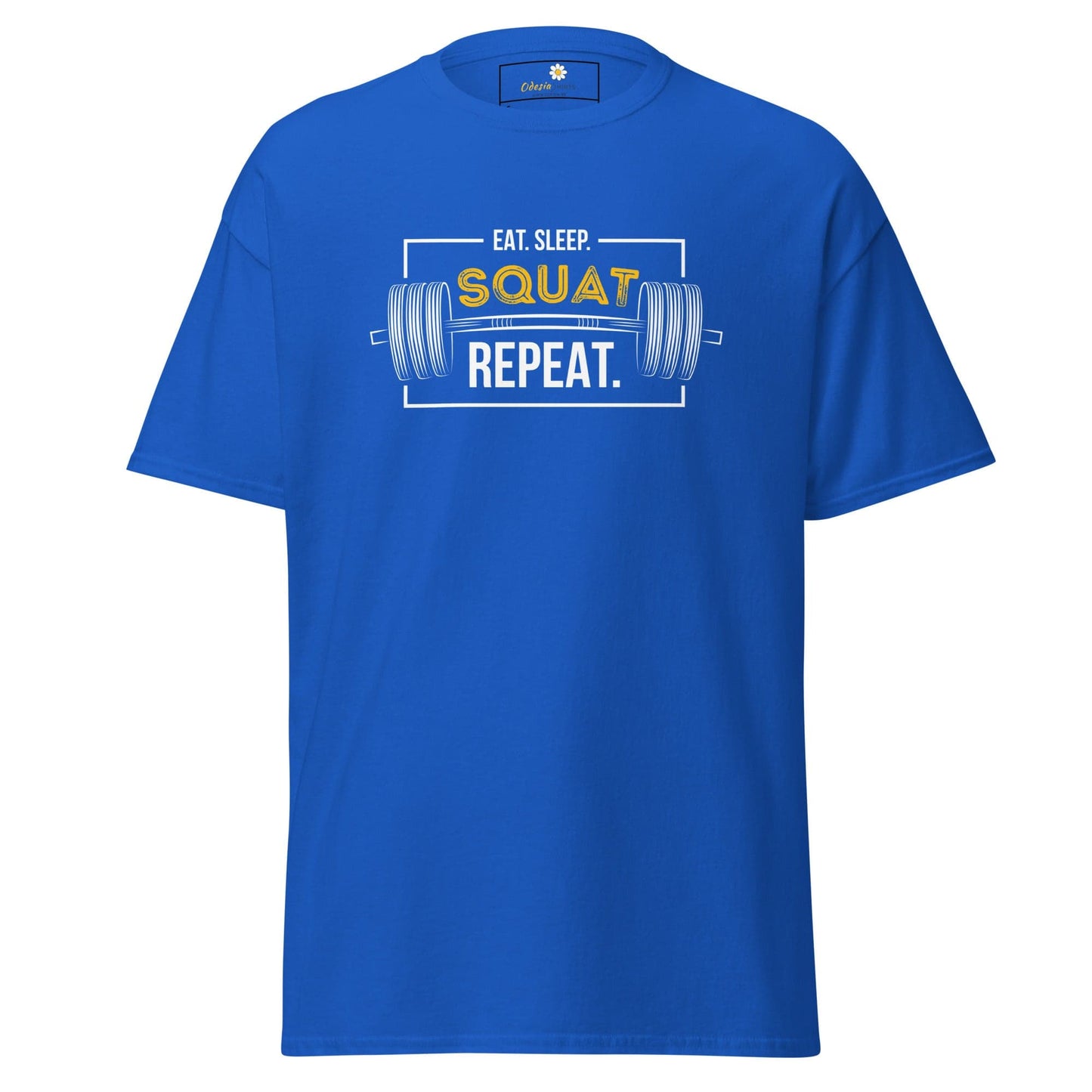 Unisex classic t-shirt - SPORT SQUAT REPEAT - REGULAR - Royal / S