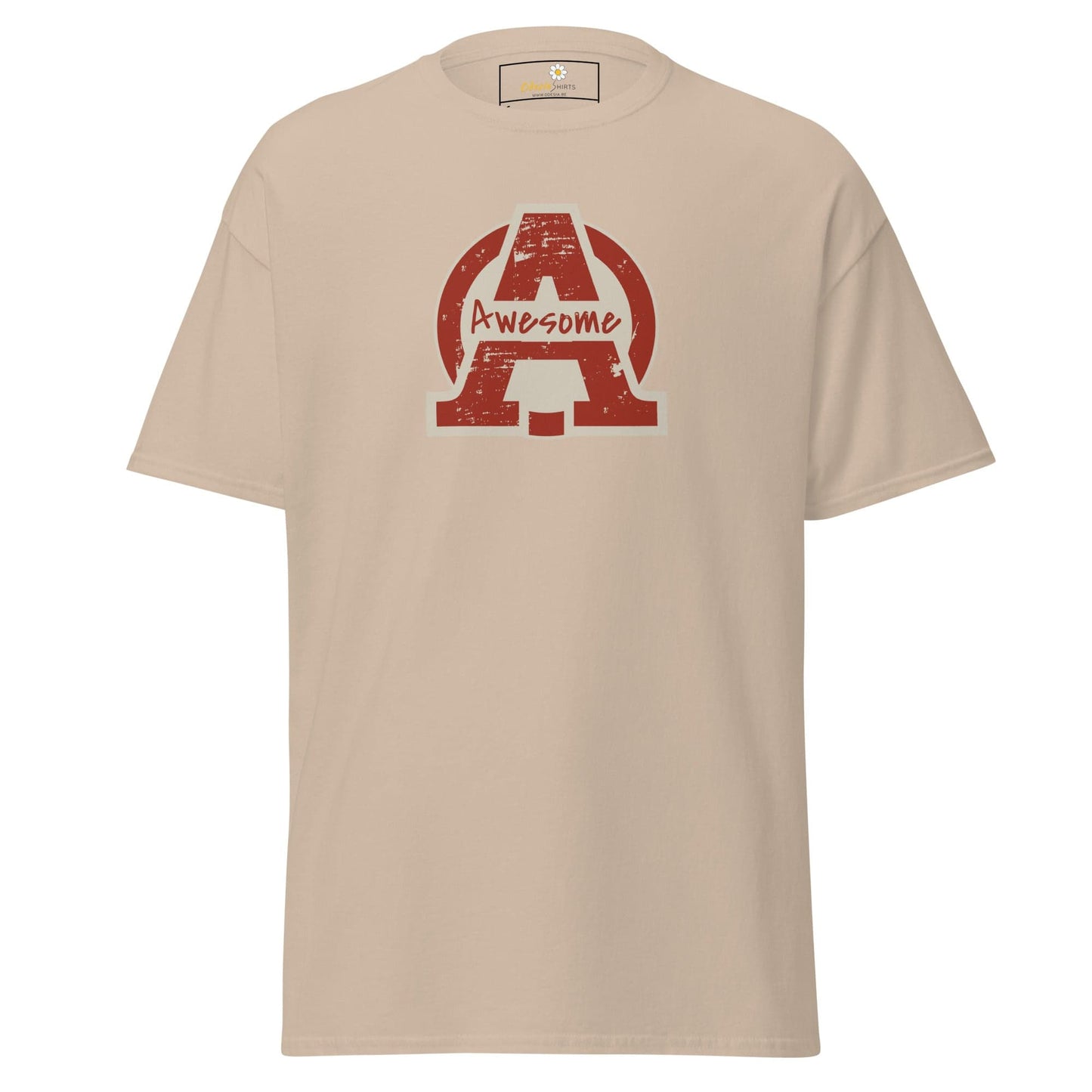 Unisex classic t-shirt - TEXT AWESOME - REGULAR - Sand / S