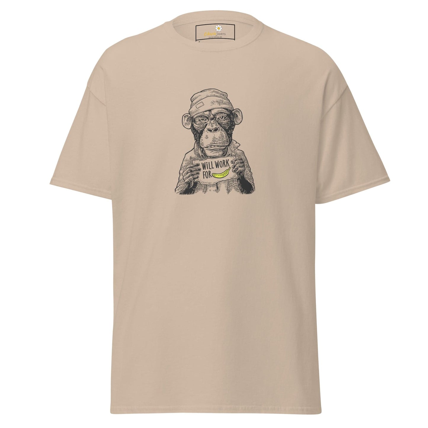Unisex classic tee - WILD LIFE FUN WORK FOR BANANA - REGULAR - Sand / S