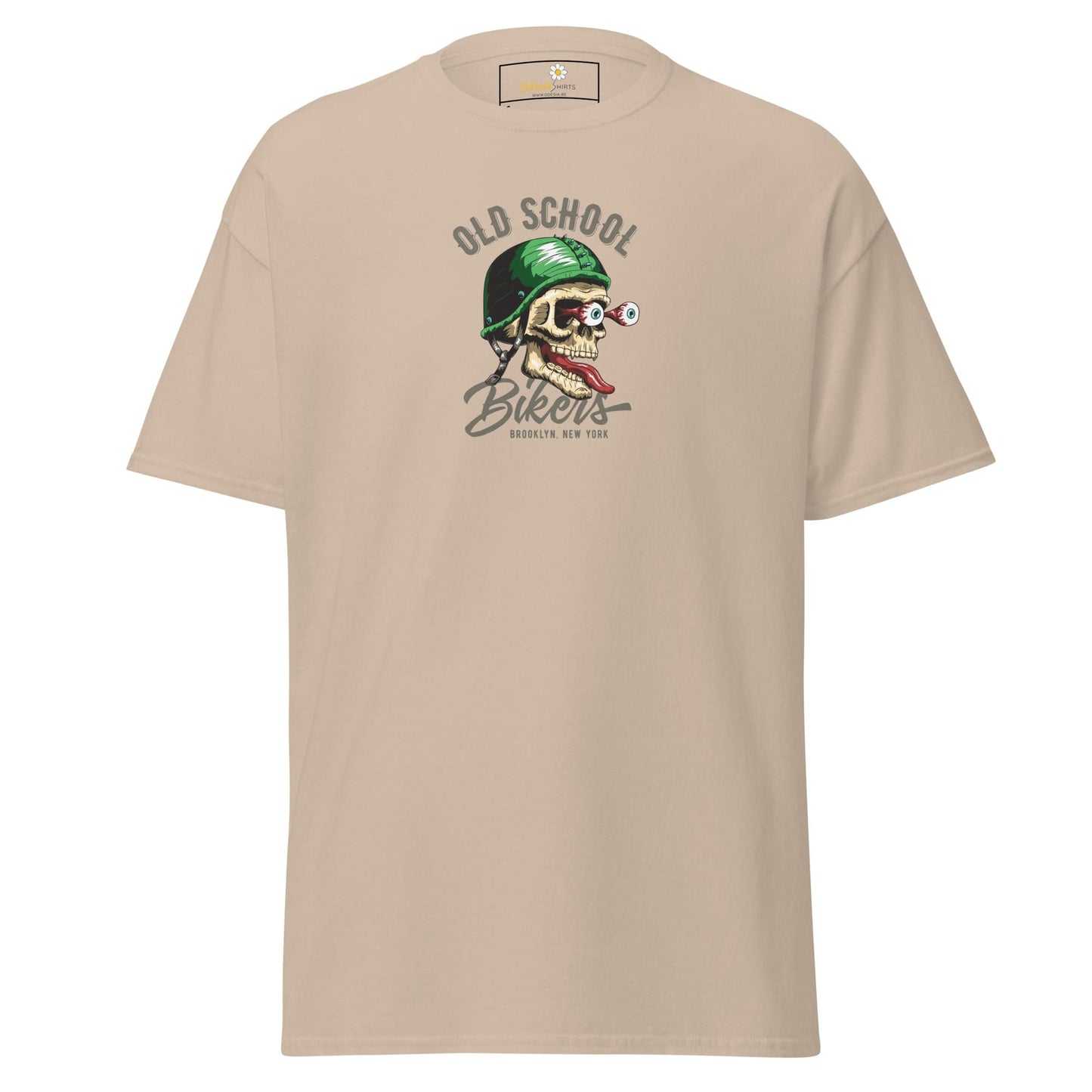 Unisex classic tee - SKULL OLD SCHOOL BIKERS - REGULAR - Sand / S