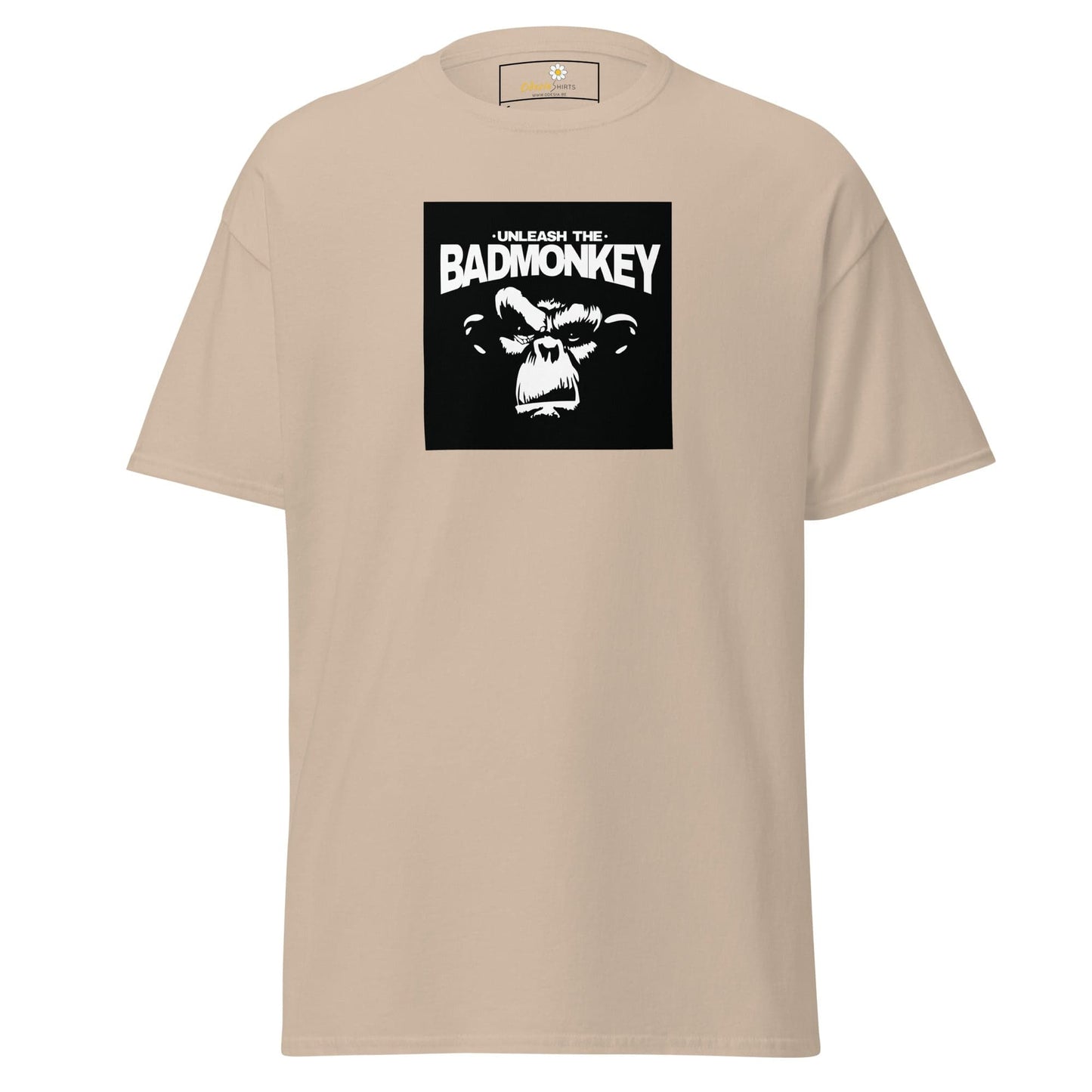 Unisex classic t-shirt - WILD LIFE UNLEASH MONKEY - REGULAR - Sand / S