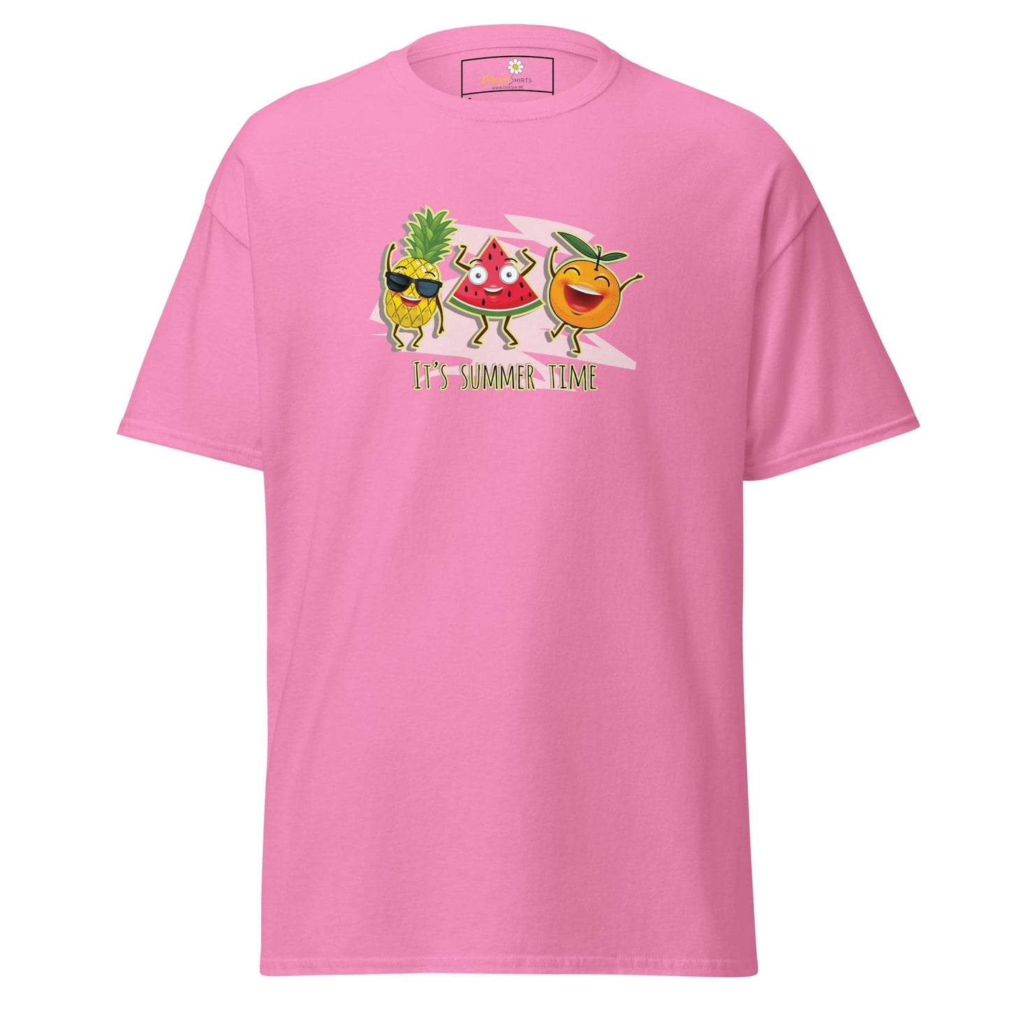 Unisex classic t-shirt - ORGANIC FRUIT SMILING - REGULAR - Azalea / S